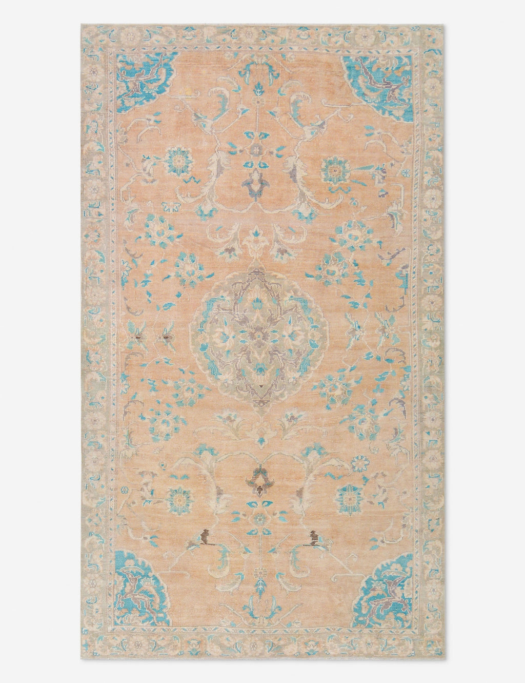 Tapis turc vintage en laine noué à la main n° 464, 1,80 m x 2,70 m