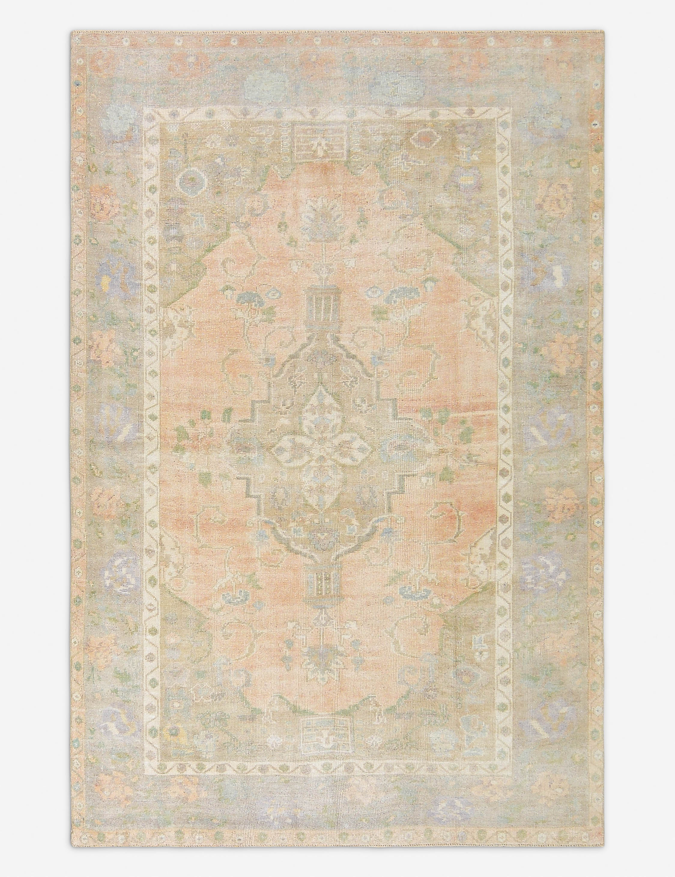 Tapis turc vintage en laine noué à la main n° 479, 1,62 m x 2,43 m