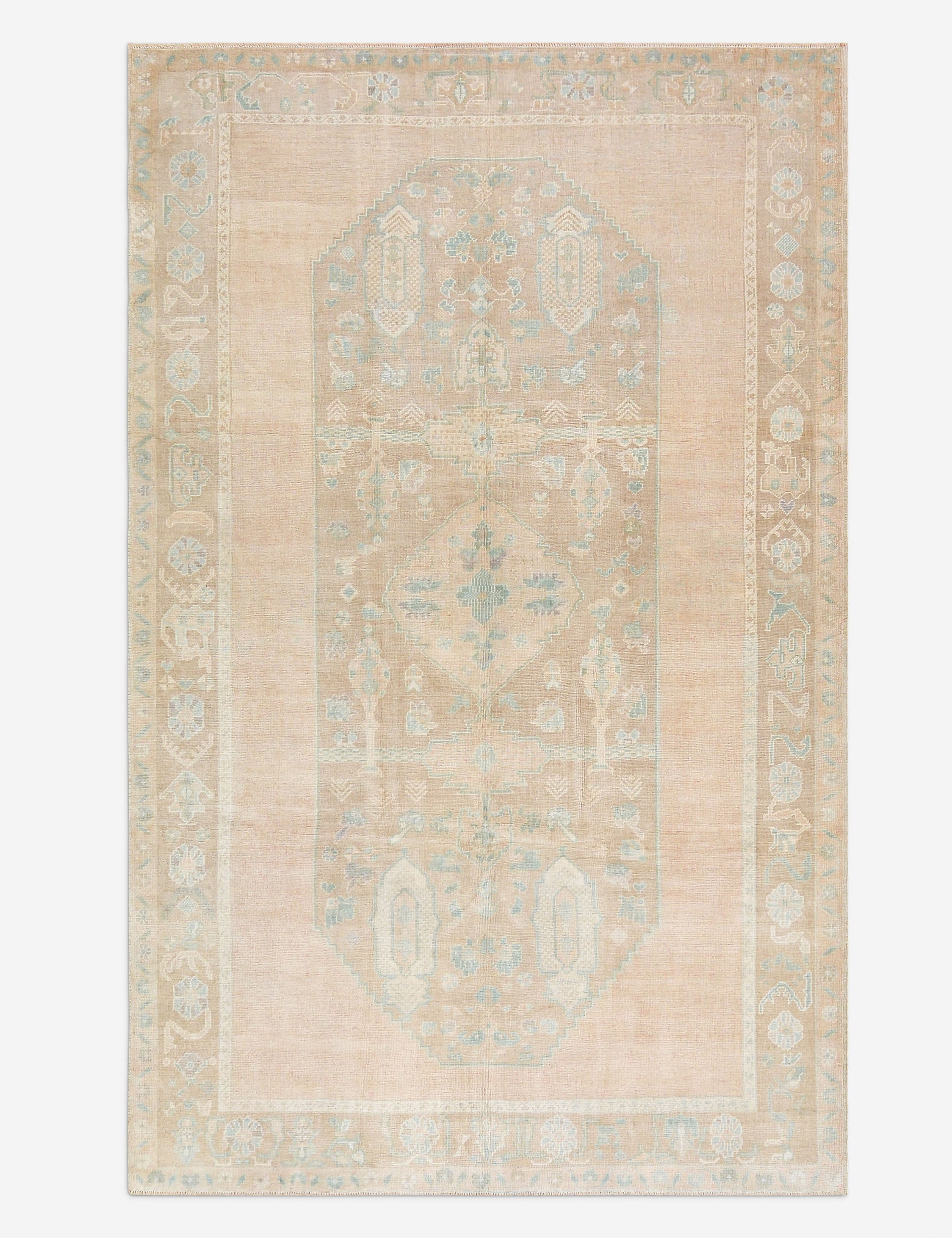 Tapis turc vintage en laine noué à la main n° 482, 1,85 m x 2,75 m