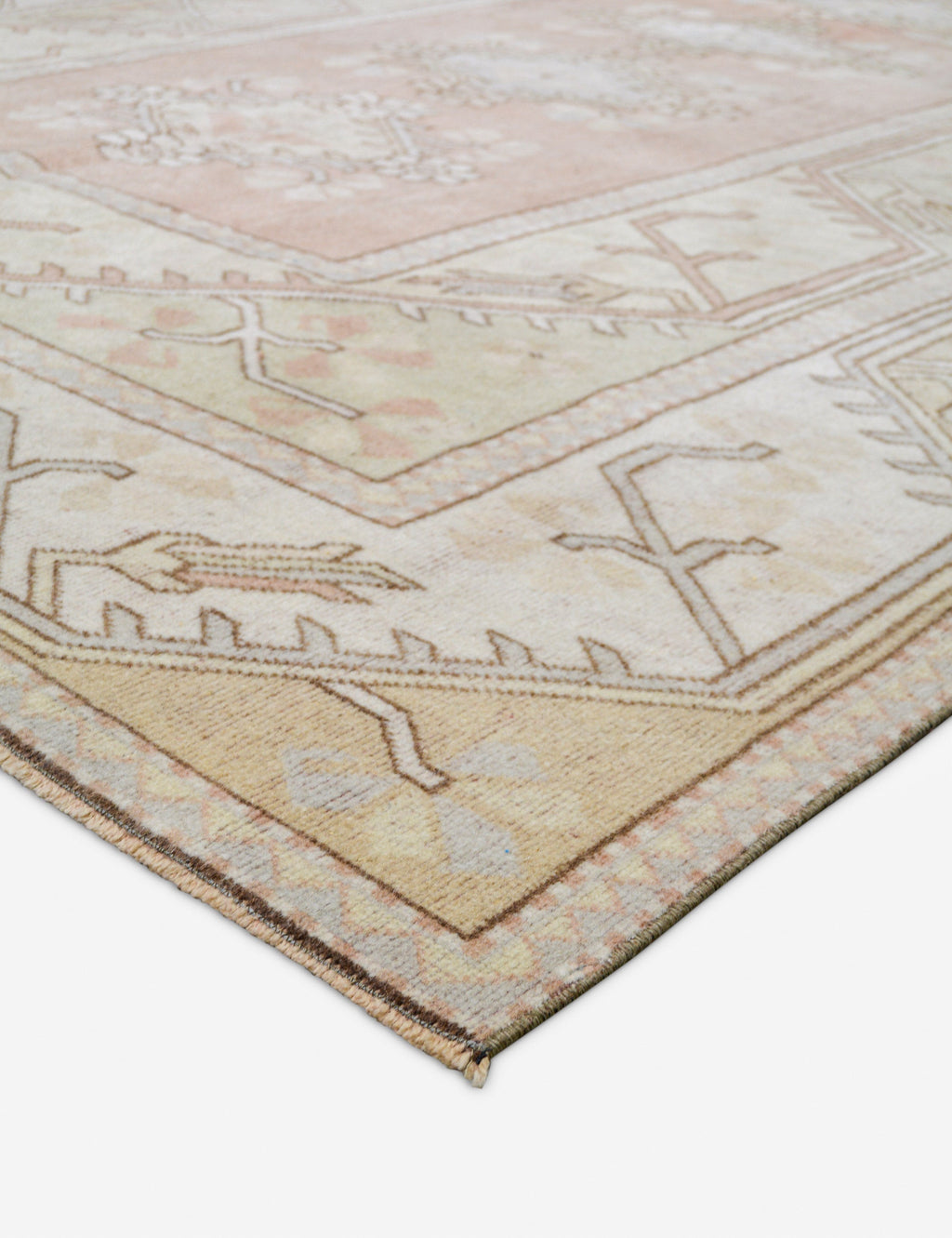 Tapis turc vintage en laine noué à la main n° 486, 1,95 m x 2,75 m