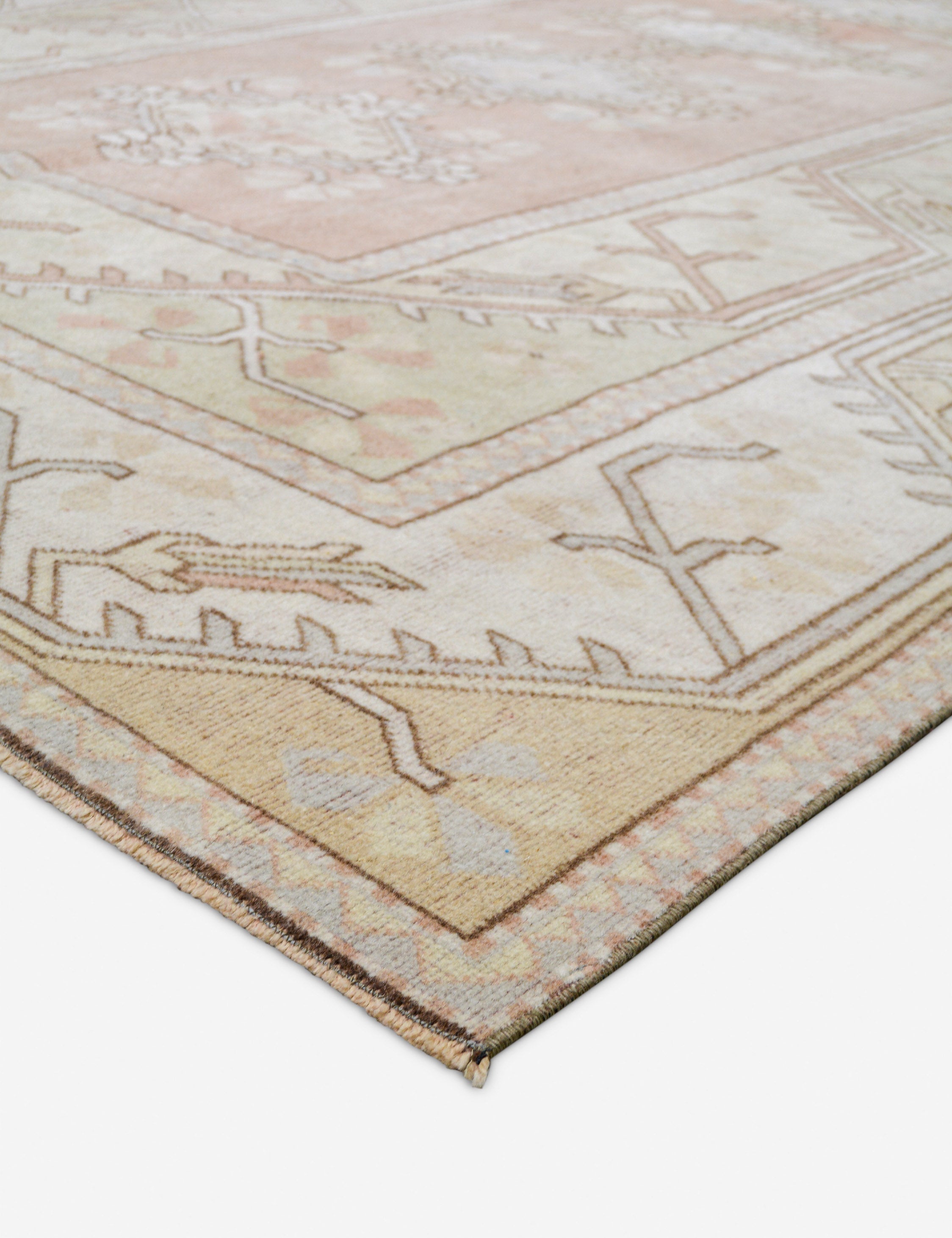 Tapis turc vintage en laine noué à la main n° 486, 1,95 m x 2,75 m