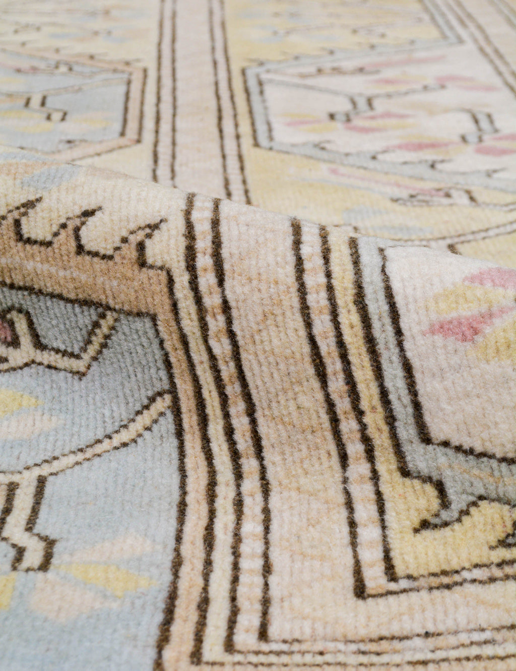 Tapis turc vintage en laine noué à la main n° 492, 6' 7 x 9' 1
