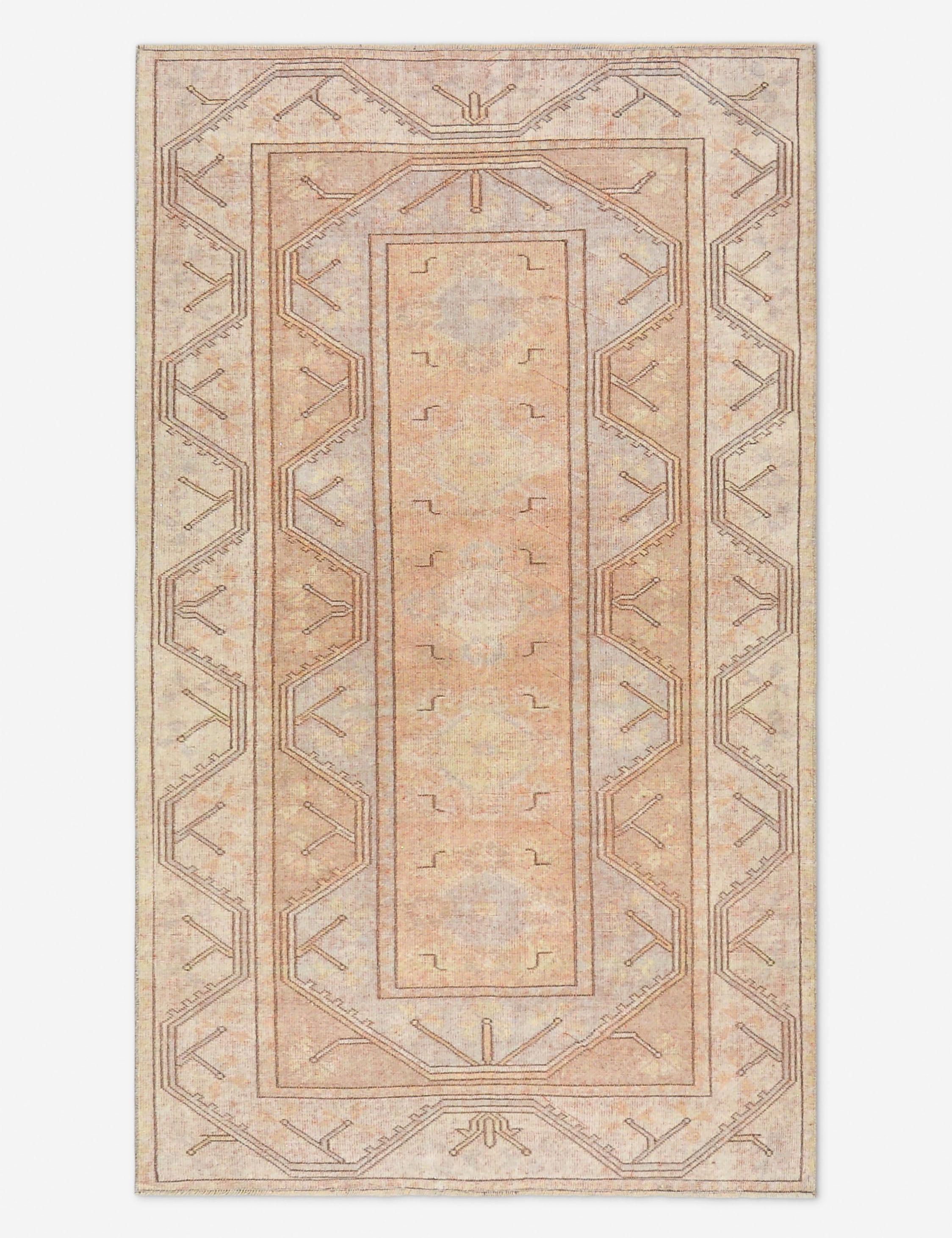 Tapis turc vintage en laine noué à la main n° 497, 1,22 m x 1,83 m