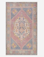 Tapis turc vintage en laine noué à la main n° 500, 90 x 180 cm