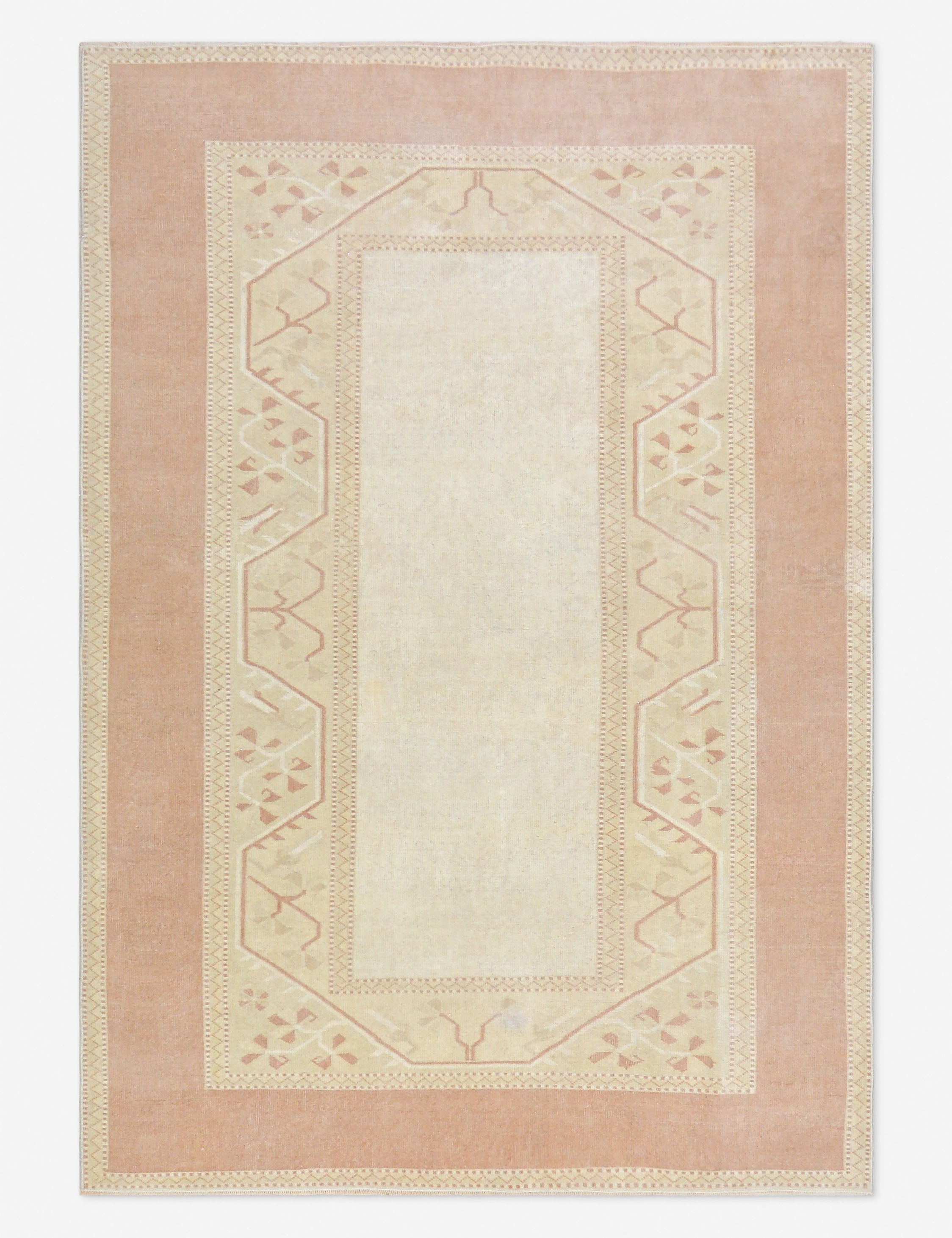 Tapis turc vintage en laine noué à la main n° 508, 1,62 m x 2,13 m