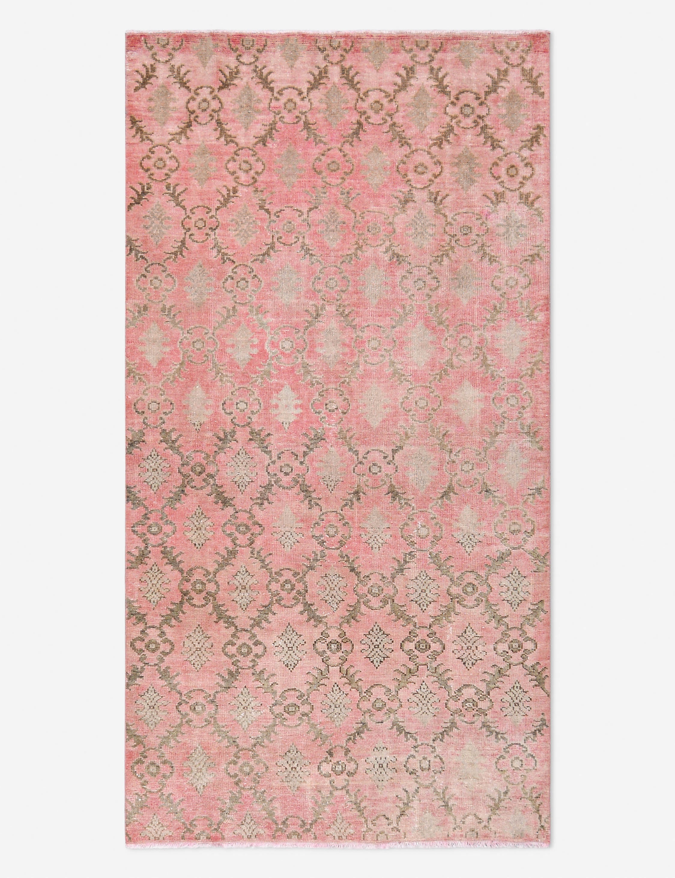 Tapis turc vintage en laine noué à la main n° 509, 1,25 m x 2,40 m