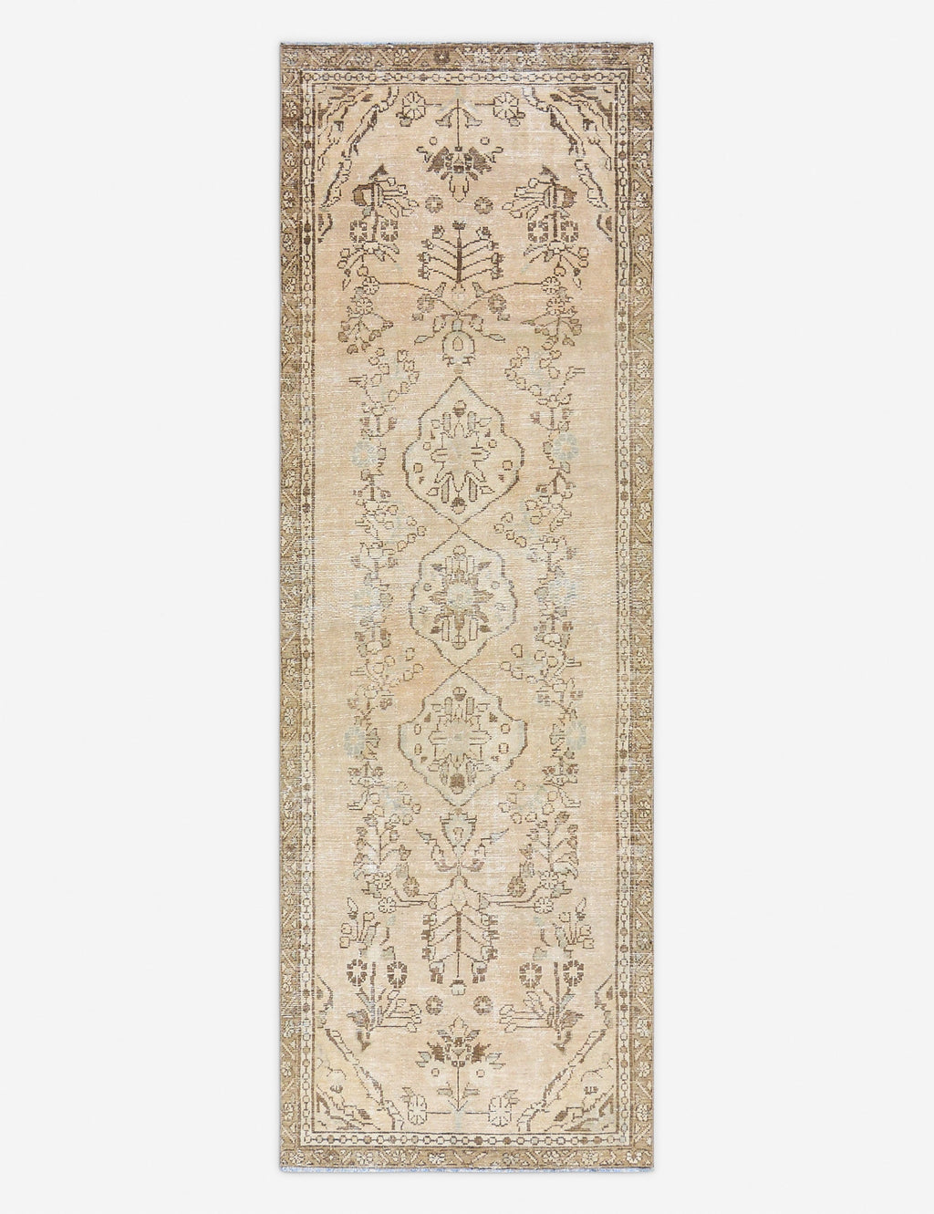Tapis turc vintage en laine noué à la main n° 514, 90 cm x 270 cm