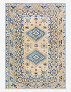 Tapis turc vintage en laine noué à la main n° 515, 1,28 m x 1,95 m
