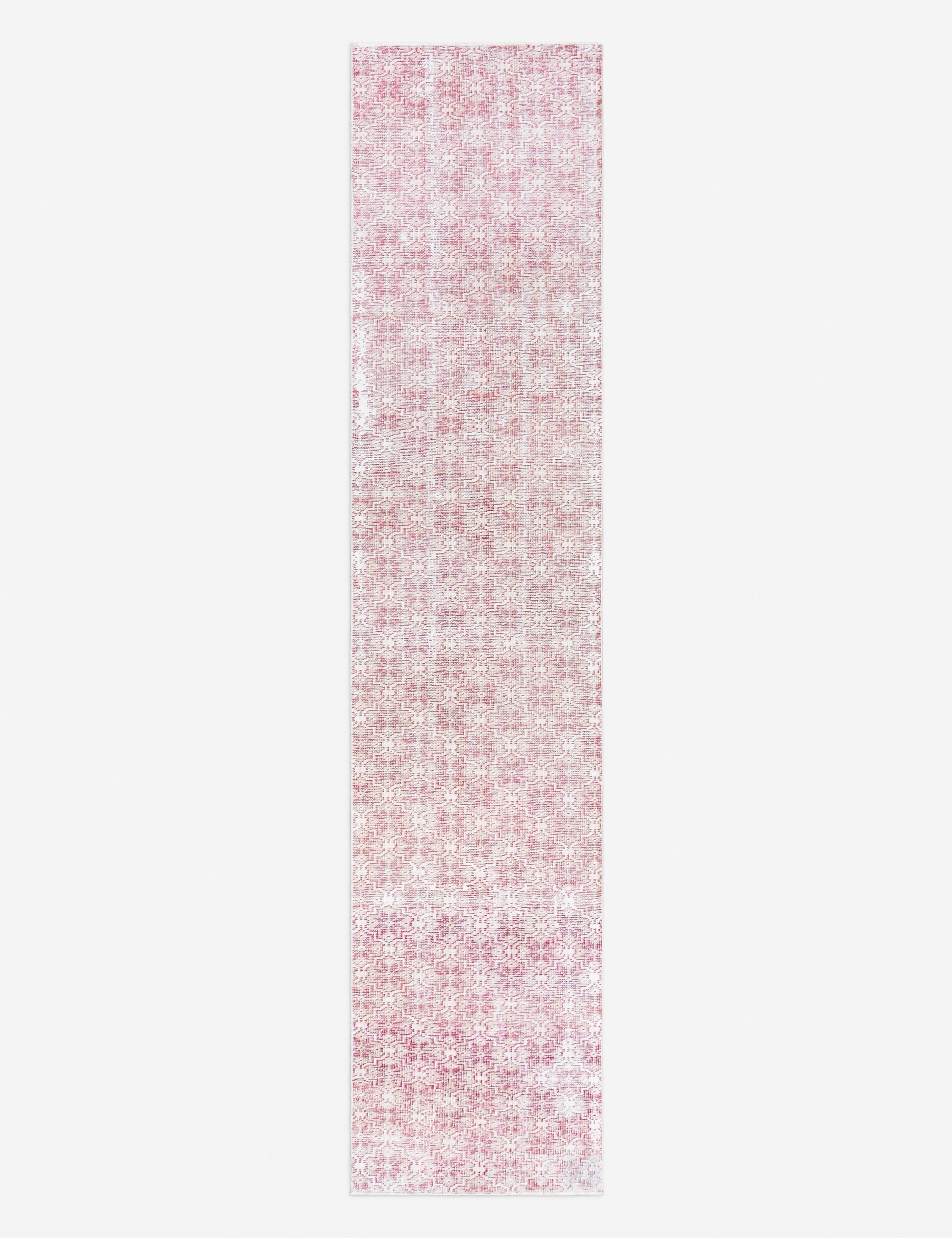 Tapis de couloir vintage turc en laine noué à la main n° 276, 60 cm x 33 cm