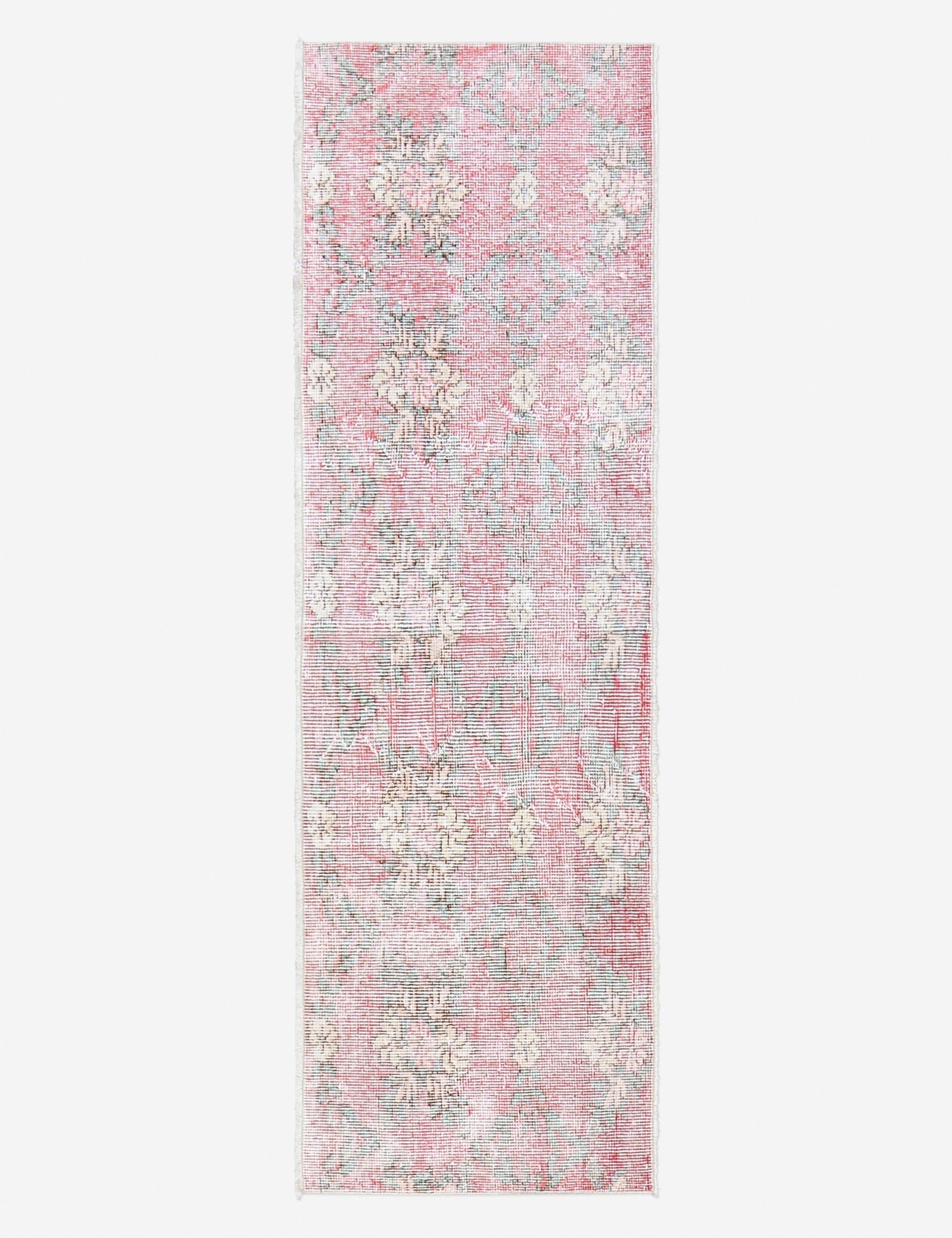 Tapis de couloir vintage turc en laine noué à la main n° 277, 60 cm x 1,80 m