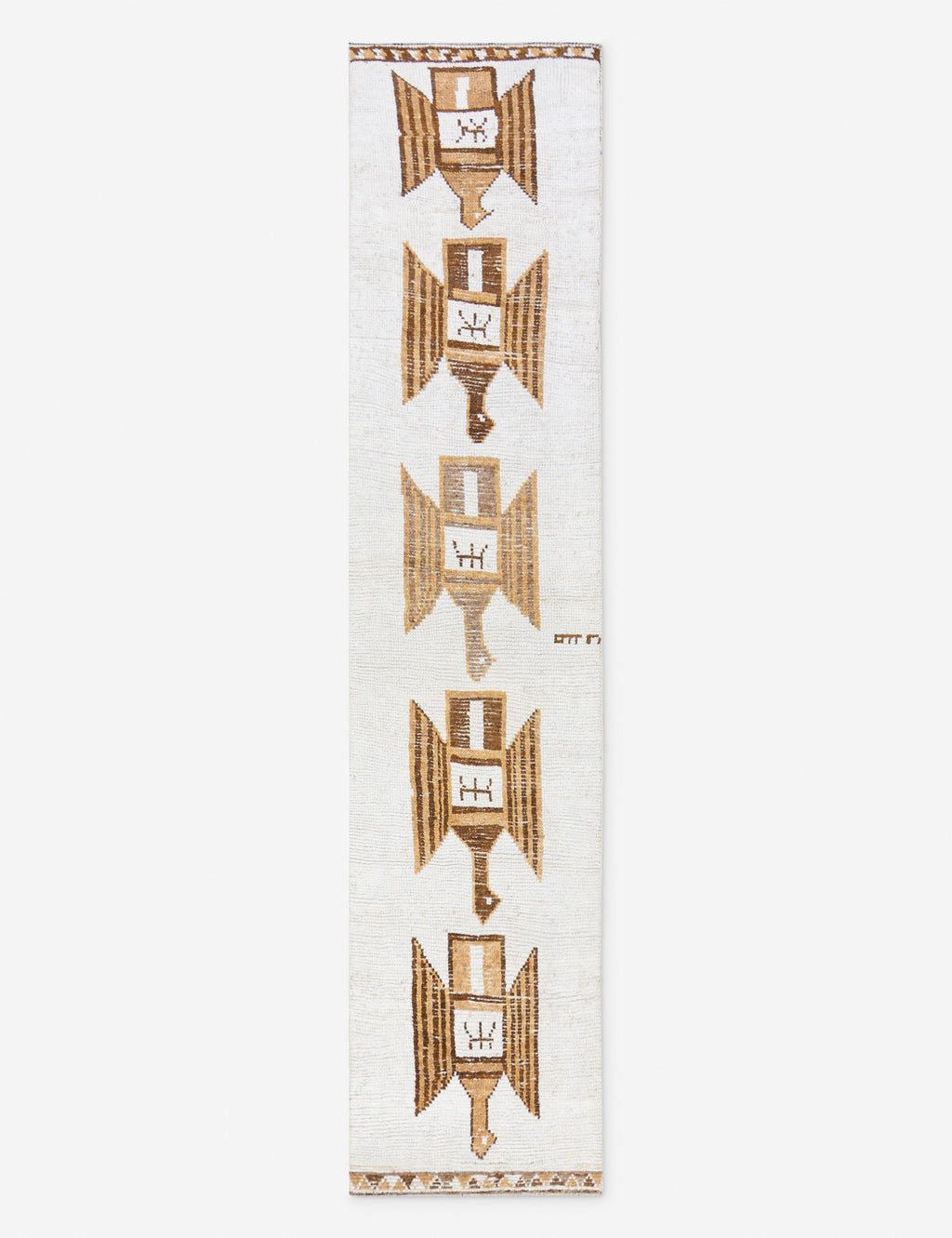 Tapis de couloir vintage turc en laine noué à la main n° 281, 72 cm x 33 cm