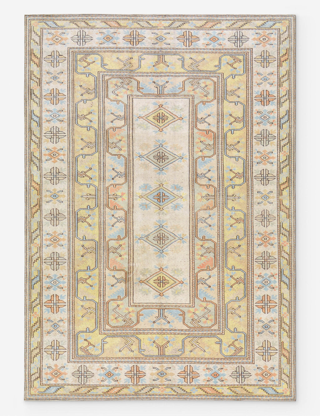 Tapis turc vintage en laine noué à la main n° 517, 2 m x 2,7 m