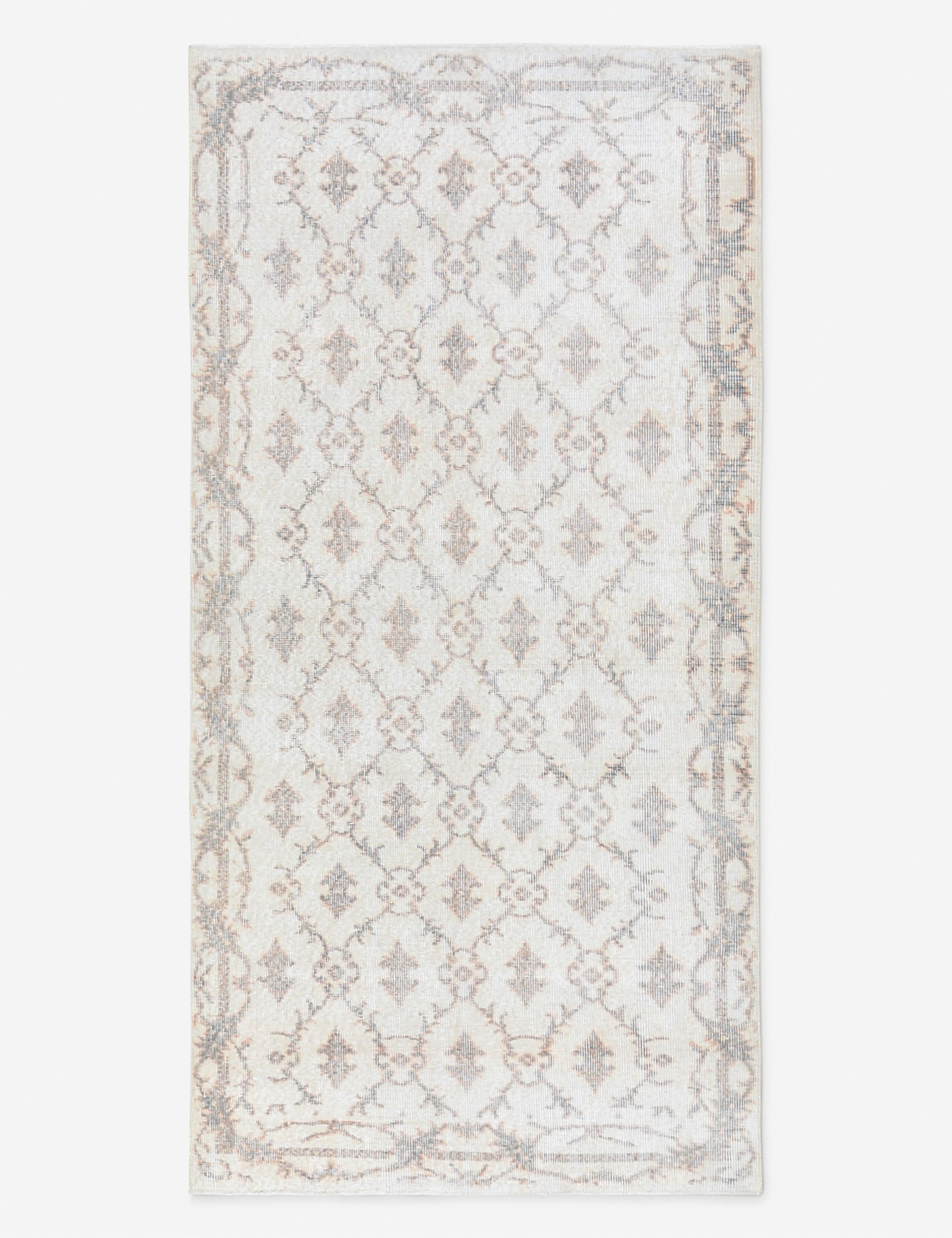 Tapis turc vintage en laine noué à la main n° 518, 90 cm x 190 cm