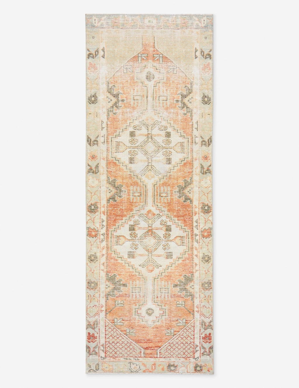Tapis de couloir vintage turc en laine noué à la main n° 286, 70 cm x 180 cm