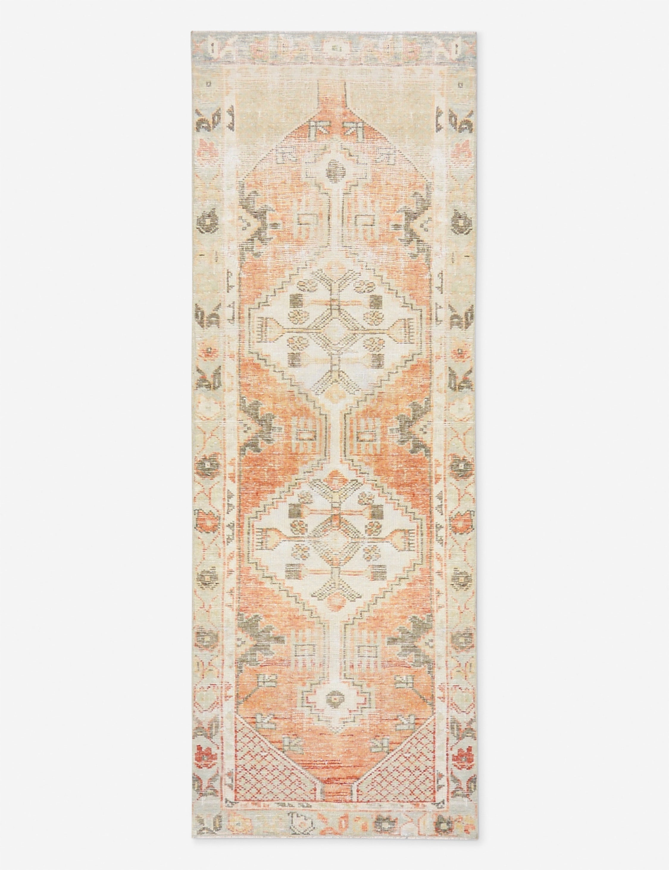 Tapis de couloir vintage turc en laine noué à la main n° 286, 70 cm x 180 cm