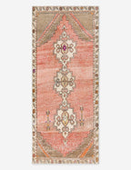 Tapis de couloir vintage turc en laine noué à la main n° 290, 90 cm x 180 cm