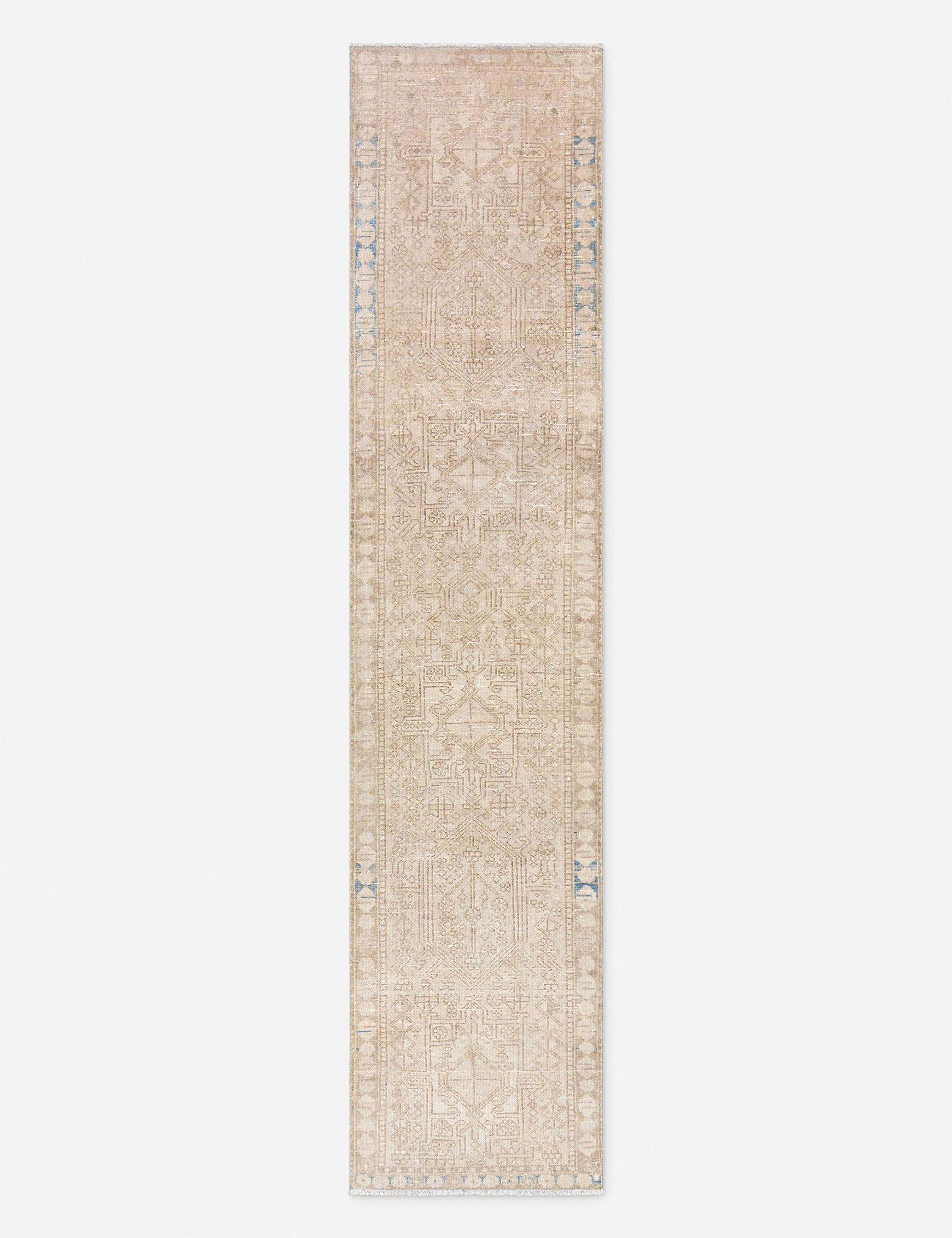 Tapis de couloir vintage turc en laine noué à la main n° 292, 75 x 300 cm