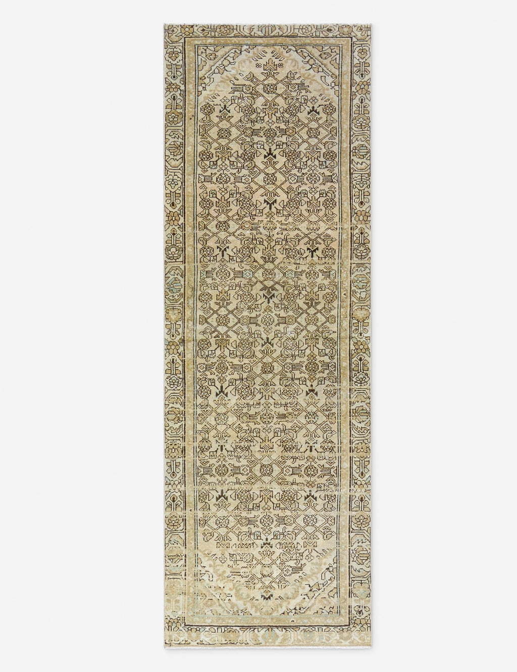 Tapis de couloir vintage turc en laine noué à la main n° 293, 90 cm x 300 cm