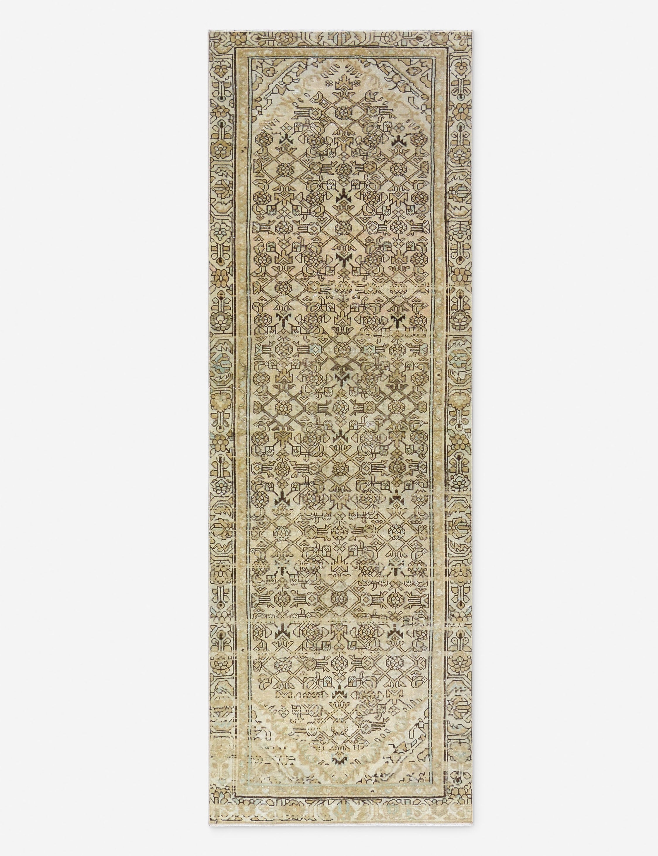Tapis de couloir vintage turc en laine noué à la main n° 293, 90 cm x 300 cm