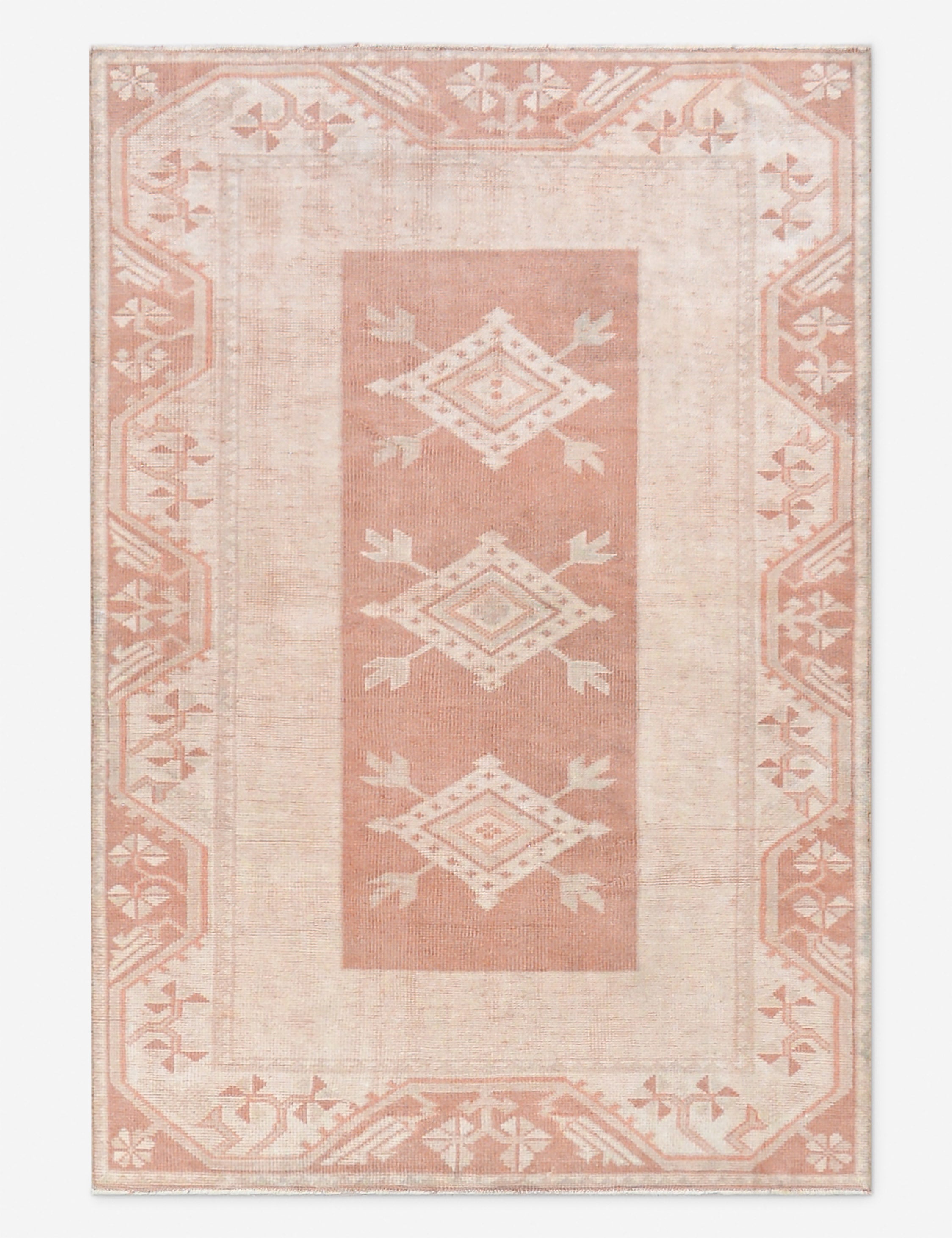 Tapis turc vintage en laine noué à la main n° 519, 90 x 170 cm