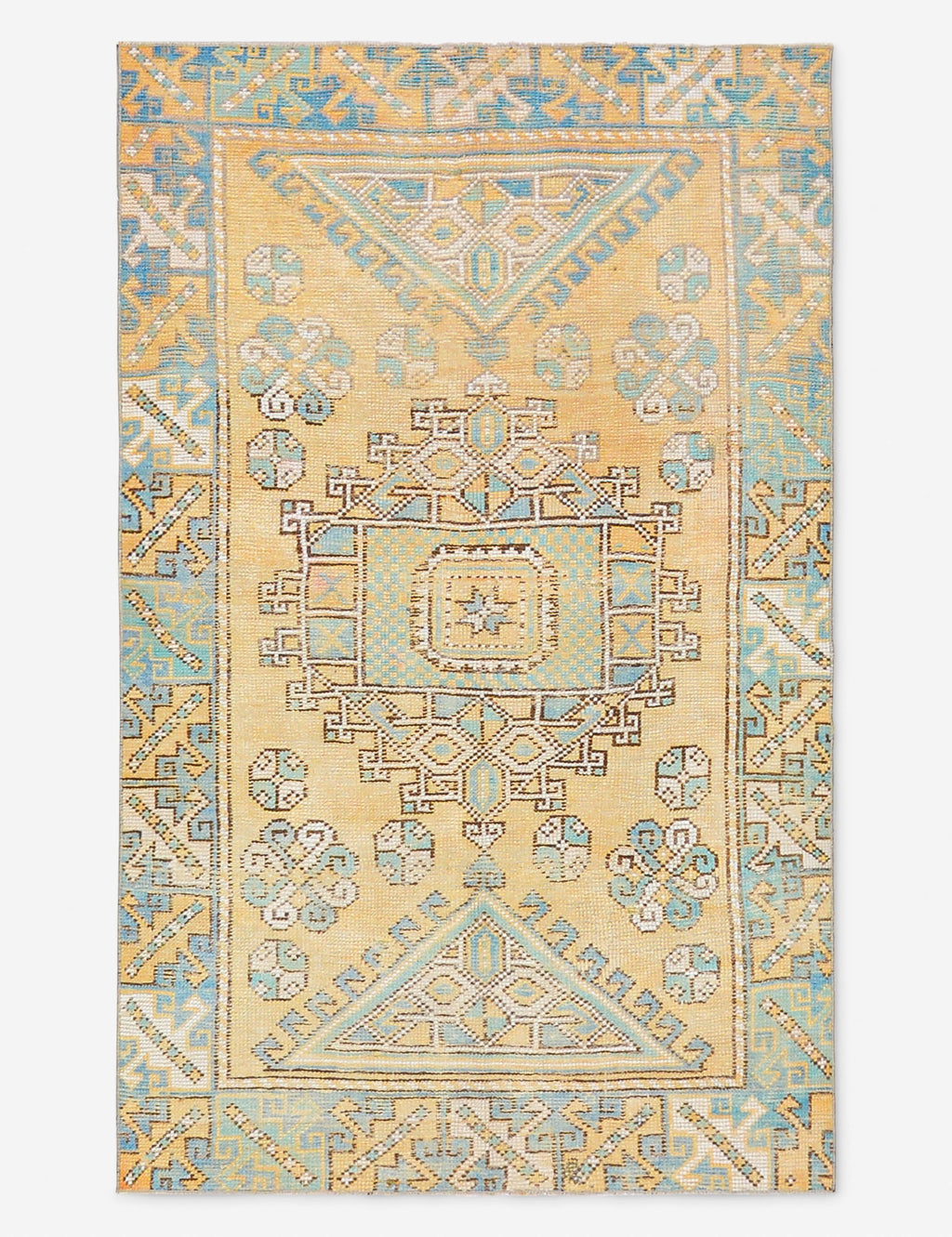 Tapis turc vintage en laine noué à la main n° 522, 90 cm x 160 cm