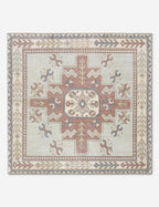 Tapis turc vintage en laine noué à la main n° 523, 1,5 m x 1,5 m