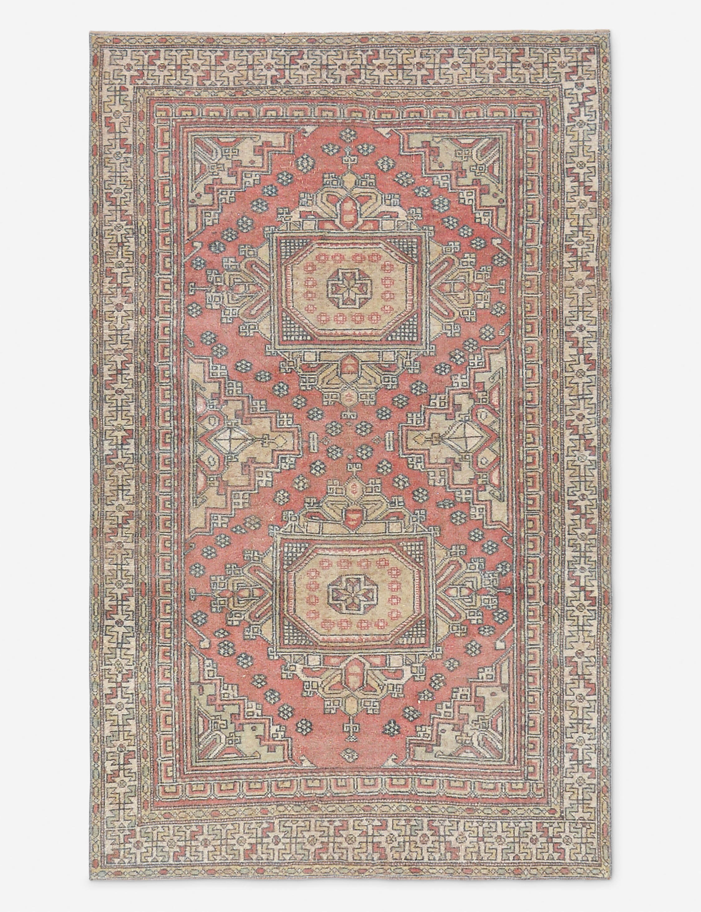Tapis turc vintage en laine noué à la main n° 525, 1,25 m x 1,90 m