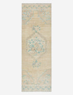 Tapis de couloir vintage turc en laine noué à la main n° 294, 95 cm x 270 cm