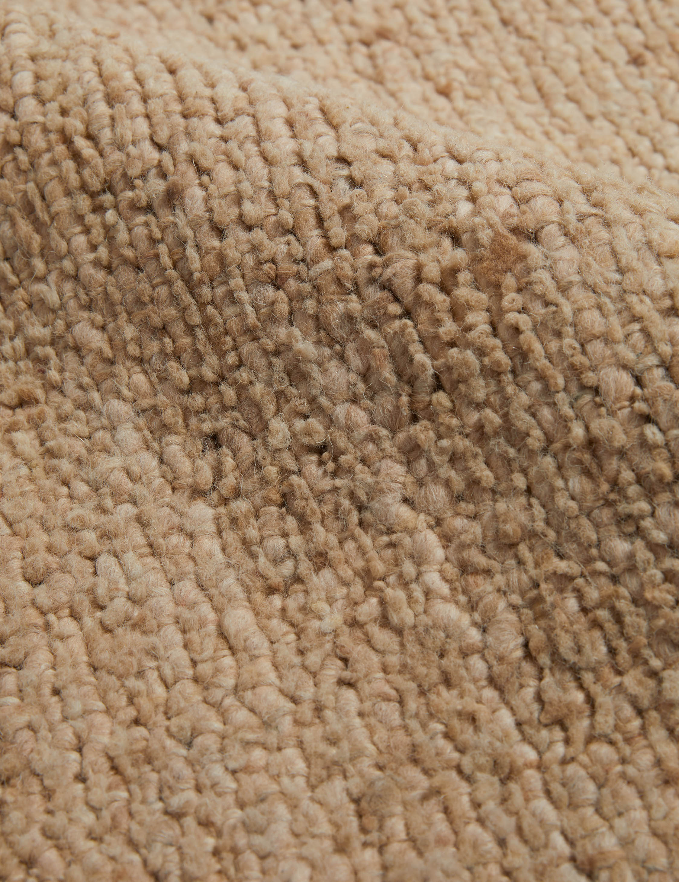 Custom Barco Hand-Loomed Wool Rug Swatch 5.5 x 6, Cognac