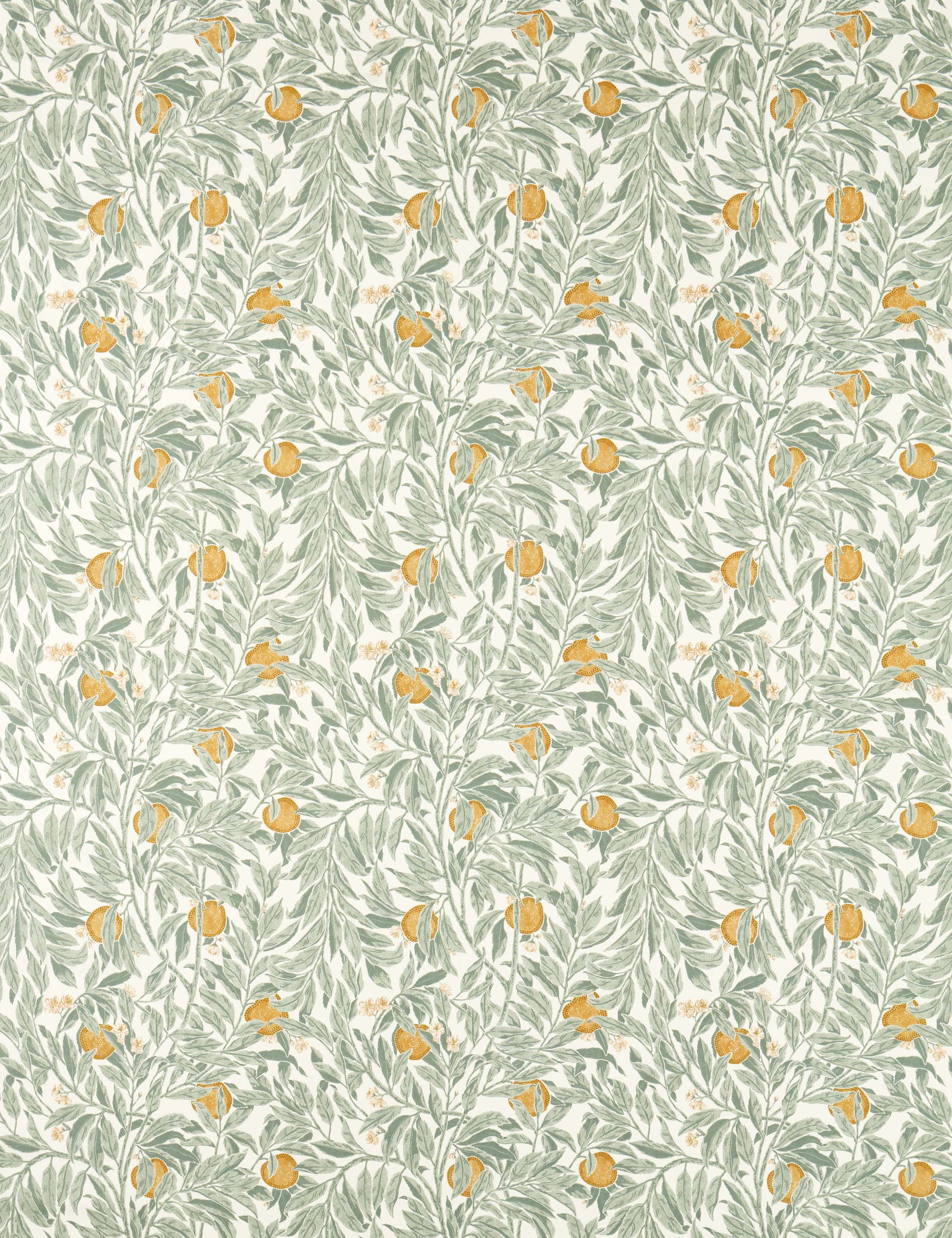 Ancient Apple Orchard Fabric Swatch by Sanderson, Golden Knot and Sage