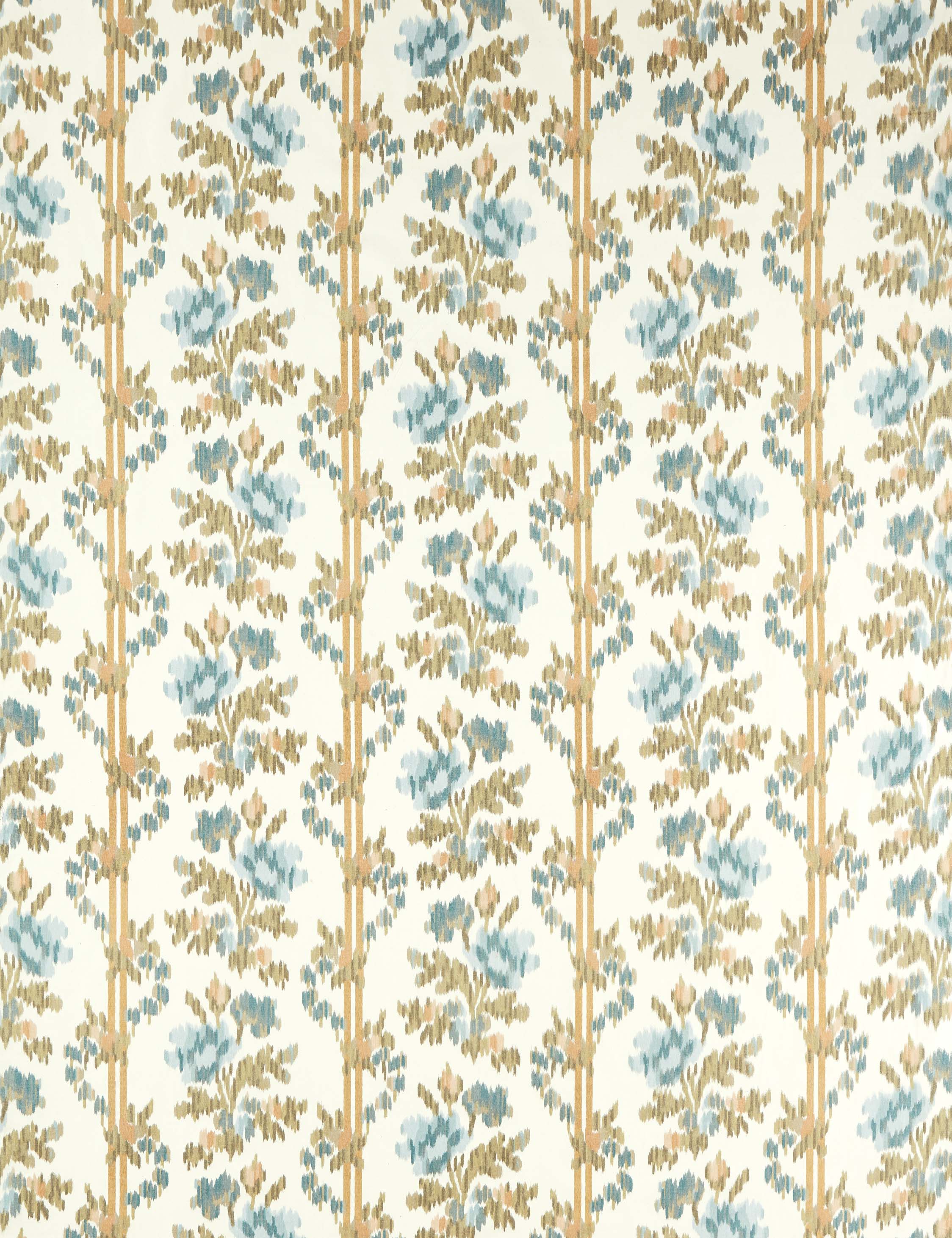 Apothecary Rose Cotton Fabric Swatch by Sanderson, Ether Blues