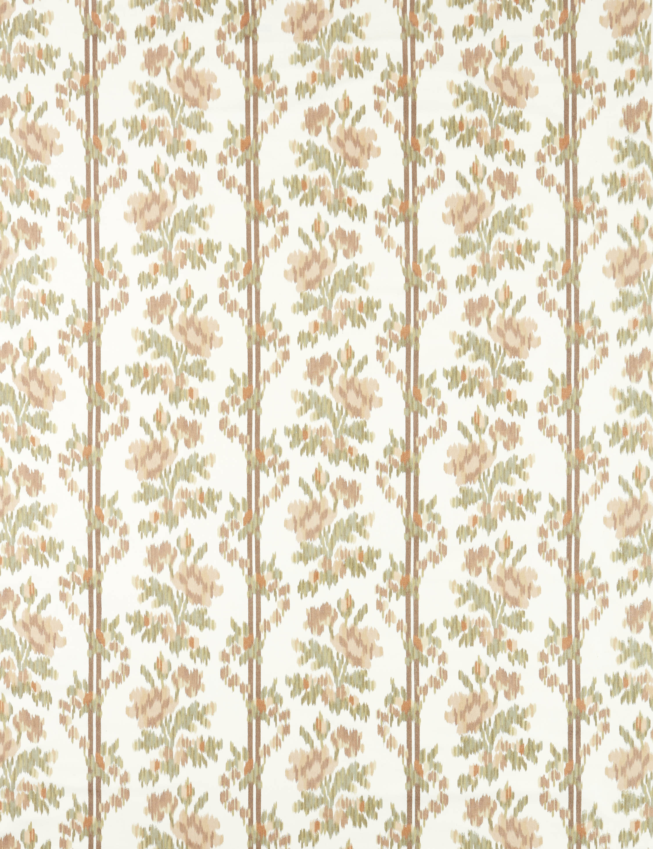 Apothecary Rose Cotton Fabric Swatch by Sanderson, Parchment and Olivine