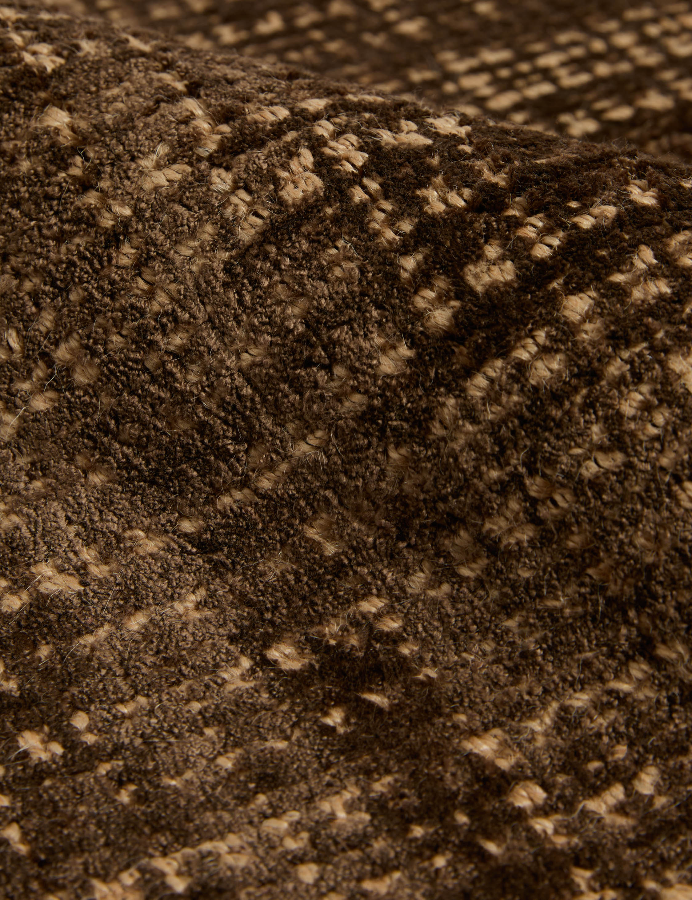 Danka Hand-Loomed Rug Swatch, Chocolate 12 x 12