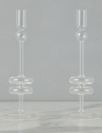 Glass Candlestick Pair (Set of 2) by etúHOME