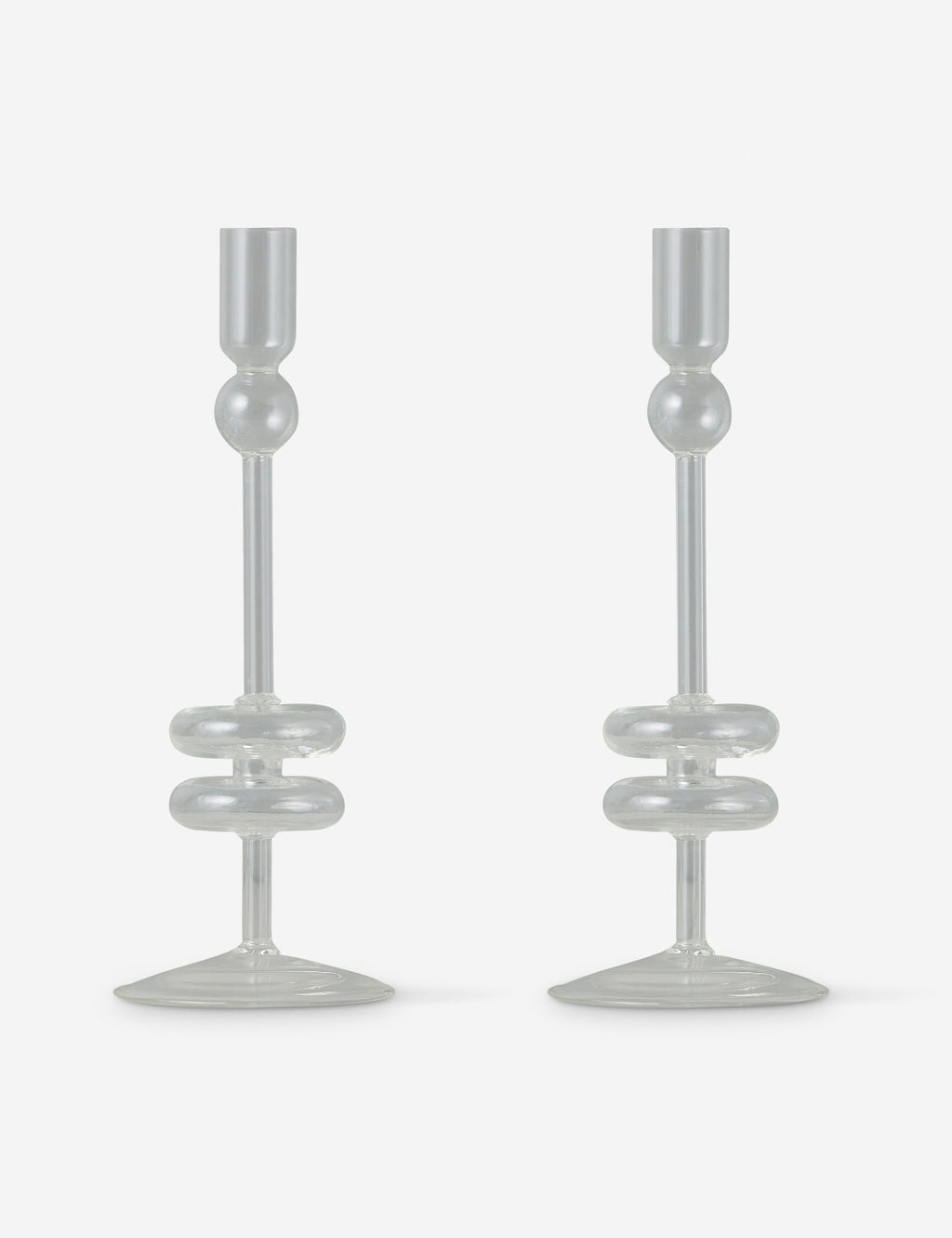 Glass Candlestick Pair (Set of 2) by etúHOME