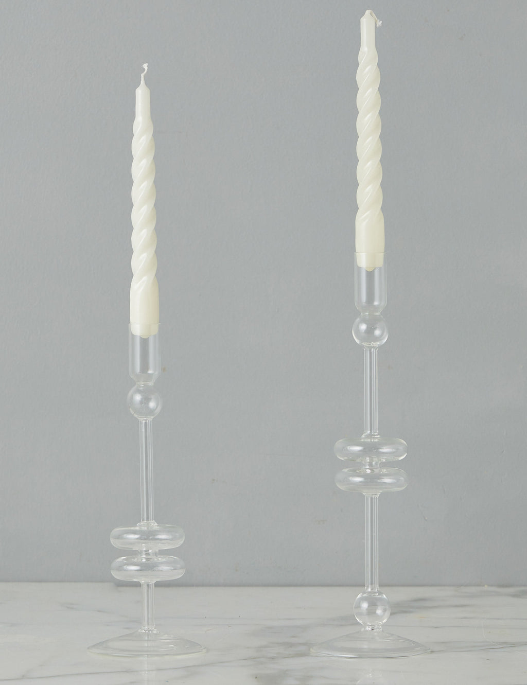Glass Candlestick Pair (Set of 2) by etúHOME