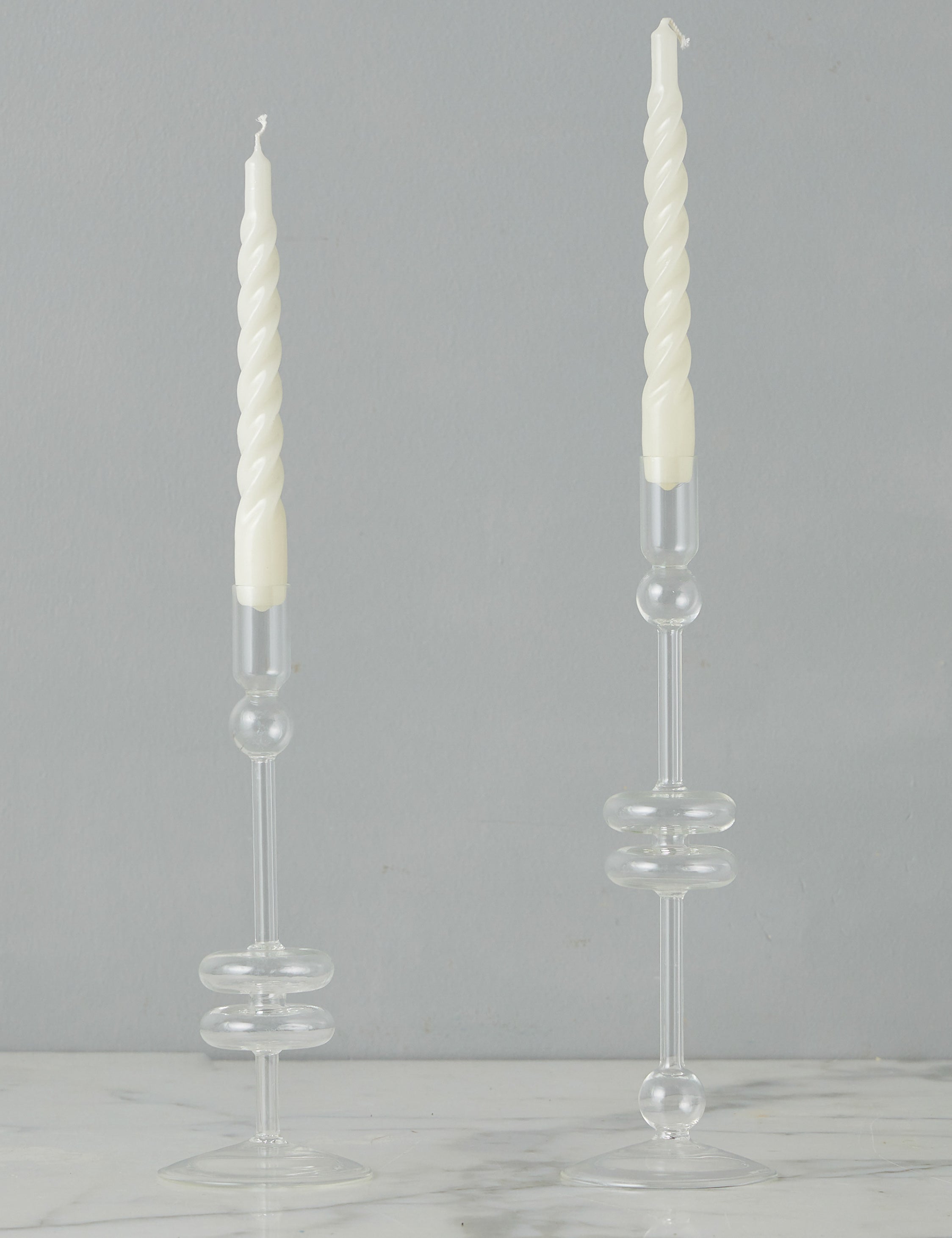 Glass Candlestick Pair (Set of 2) by etúHOME