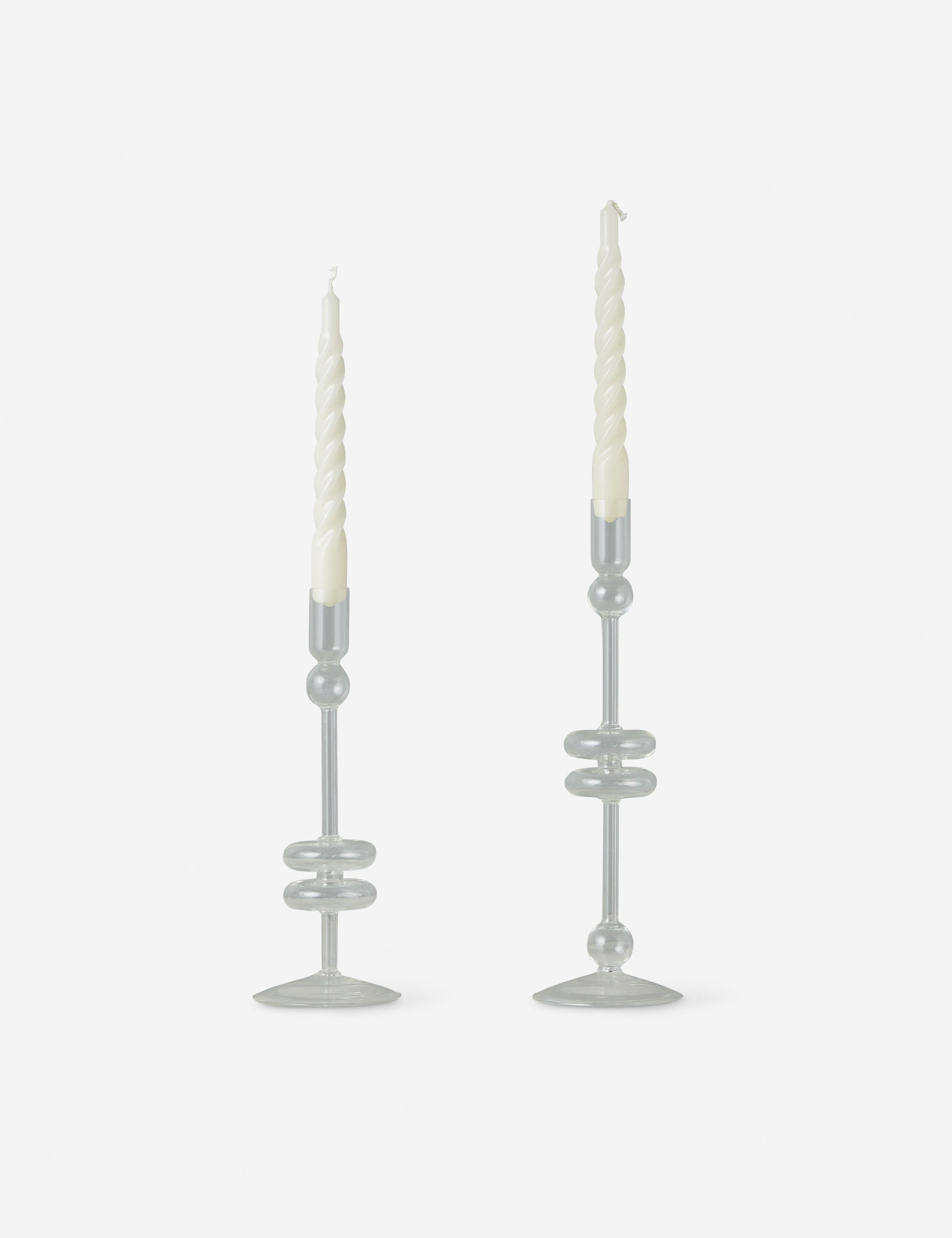 Glass Candlestick Pair (Set of 2) by etúHOME