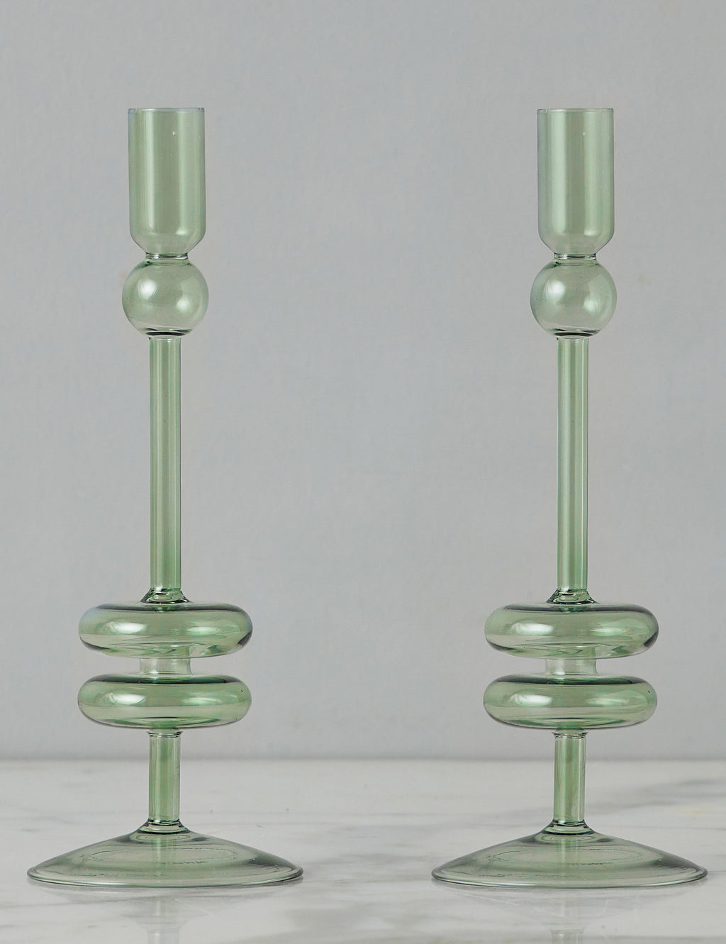 Glass Candlestick Pair (Set of 2) by etúHOME
