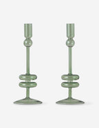 Glass Candlestick Pair (Set of 2) by etúHOME