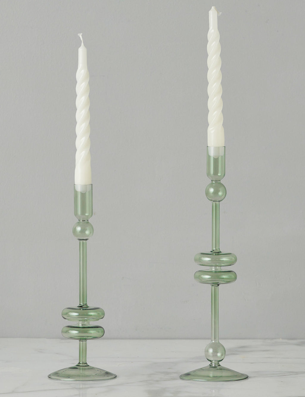 Glass Candlestick Pair (Set of 2) by etúHOME