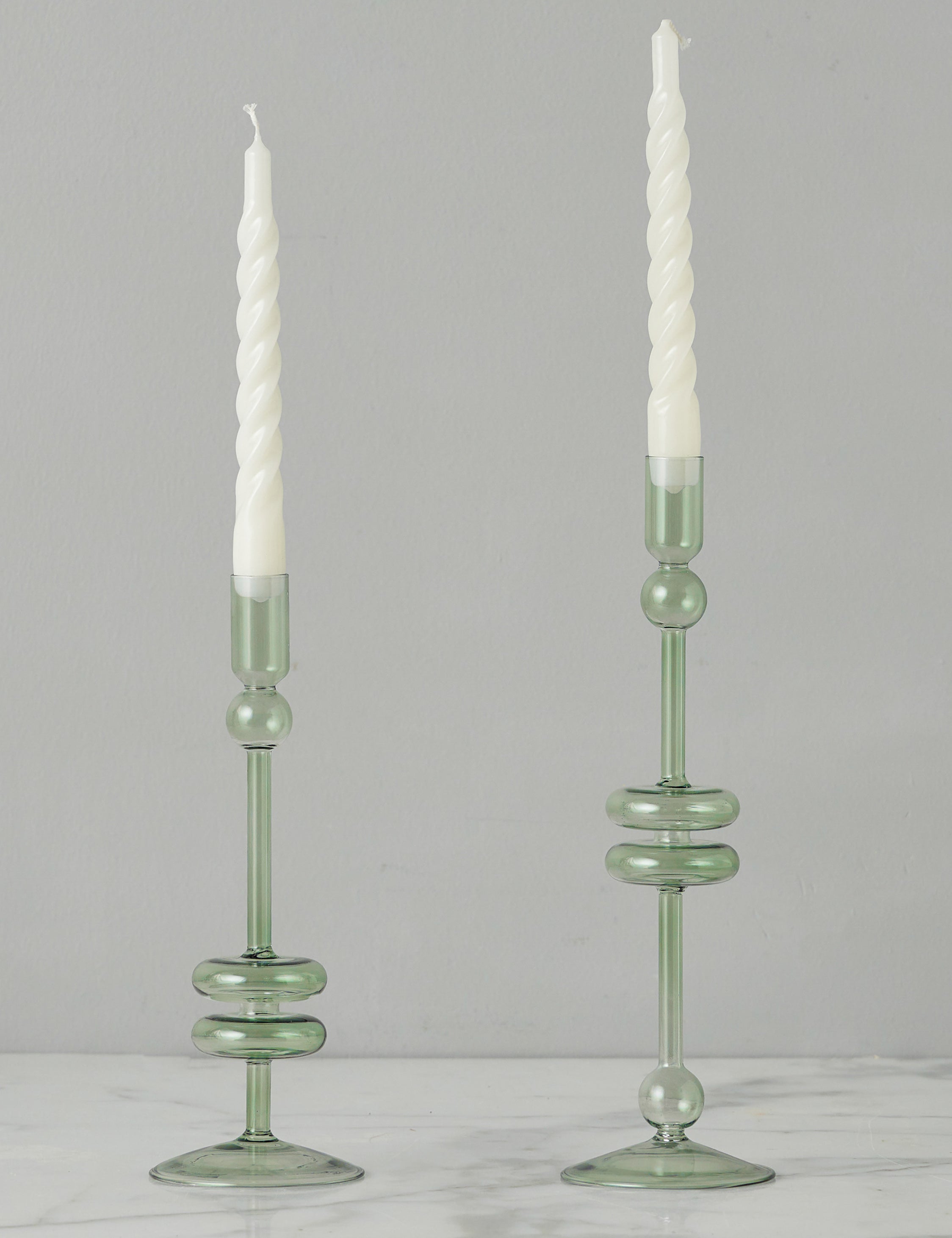 Glass Candlestick Pair (Set of 2) by etúHOME