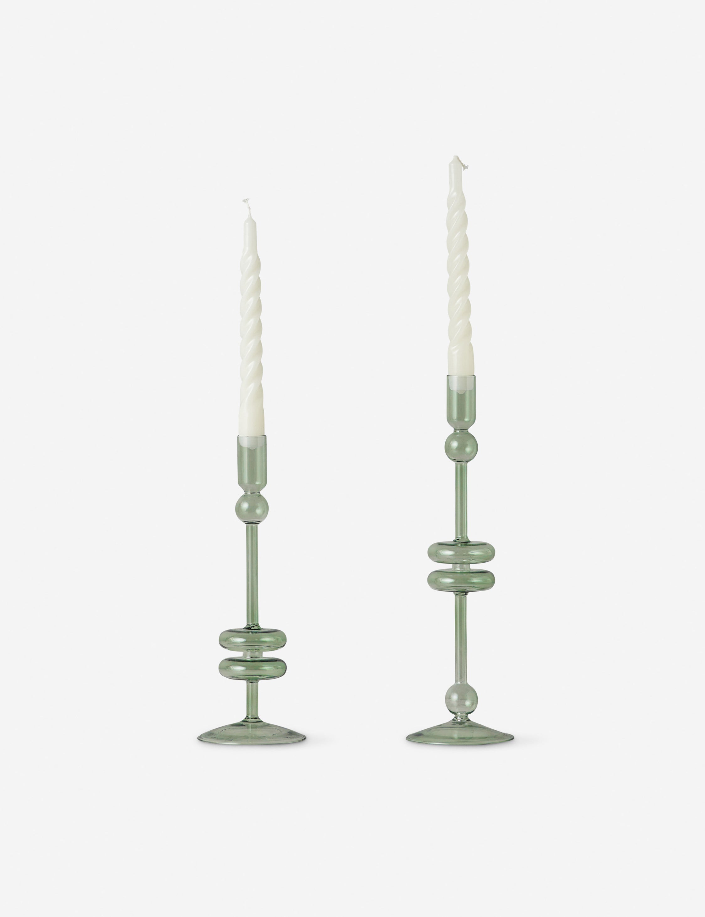 Glass Candlestick Pair (Set of 2) by etúHOME