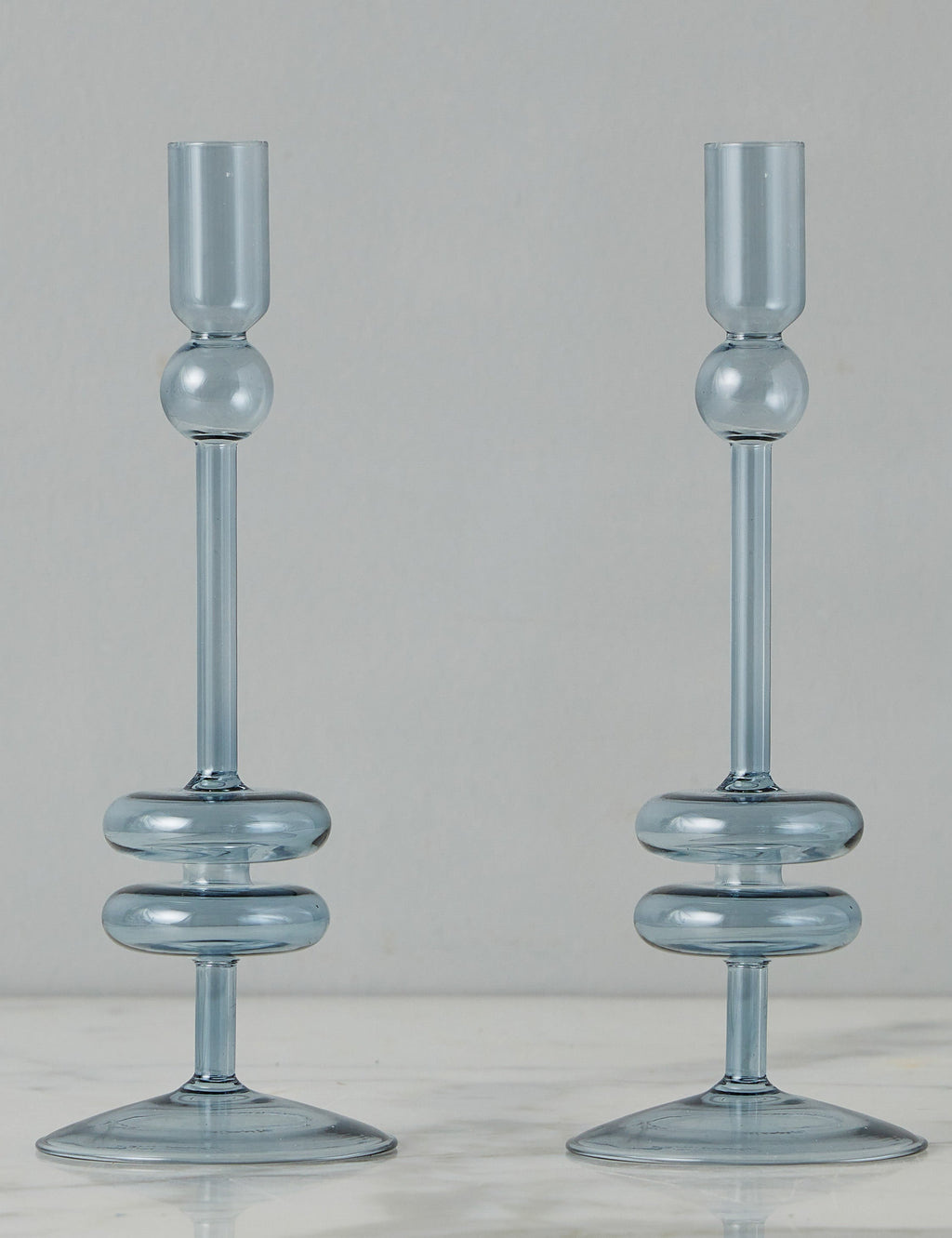 Glass Candlestick Pair (Set of 2) by etúHOME