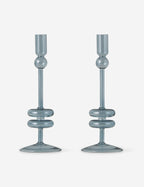 Glass Candlestick Pair (Set of 2) by etúHOME