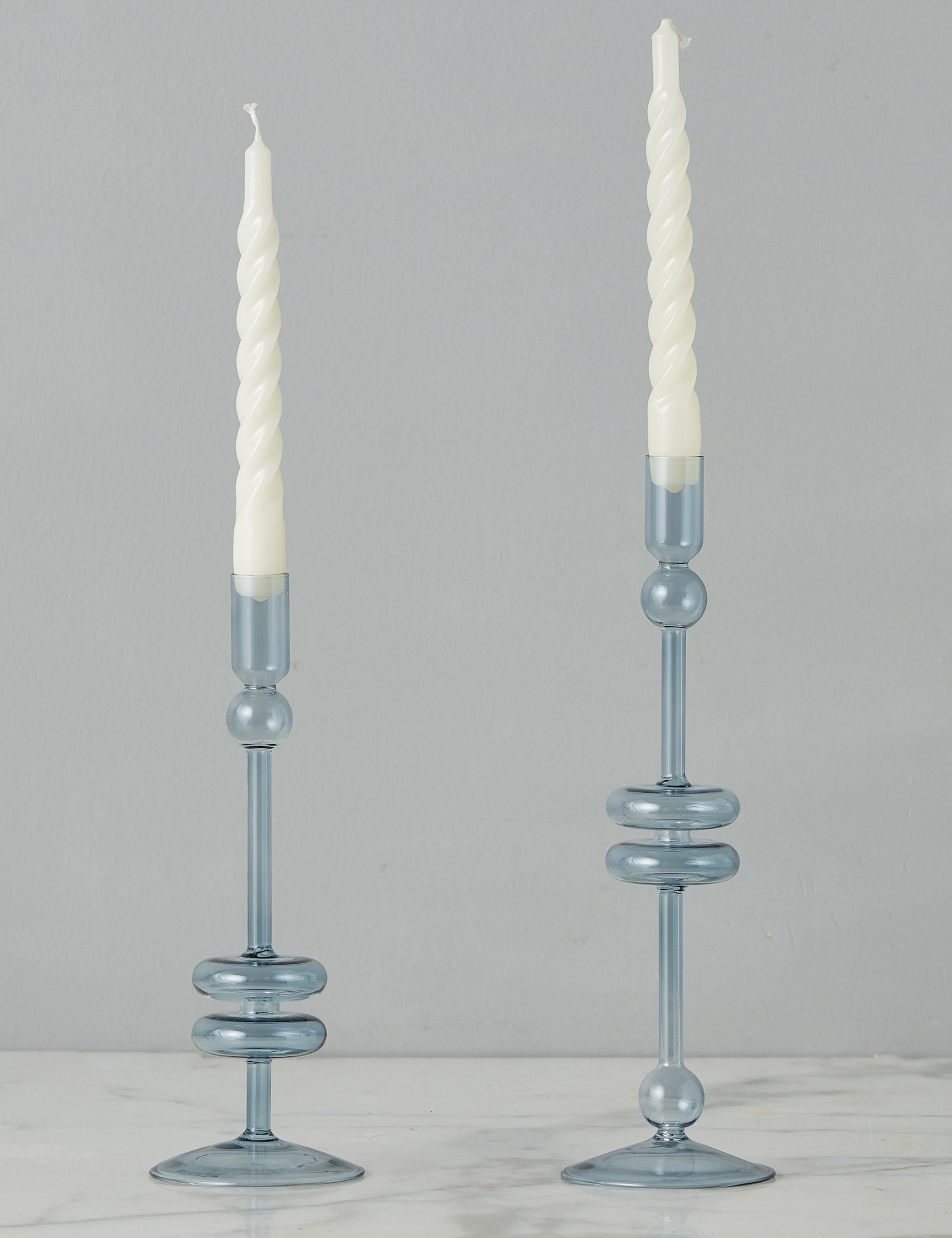 Glass Candlestick Pair (Set of 2) by etúHOME