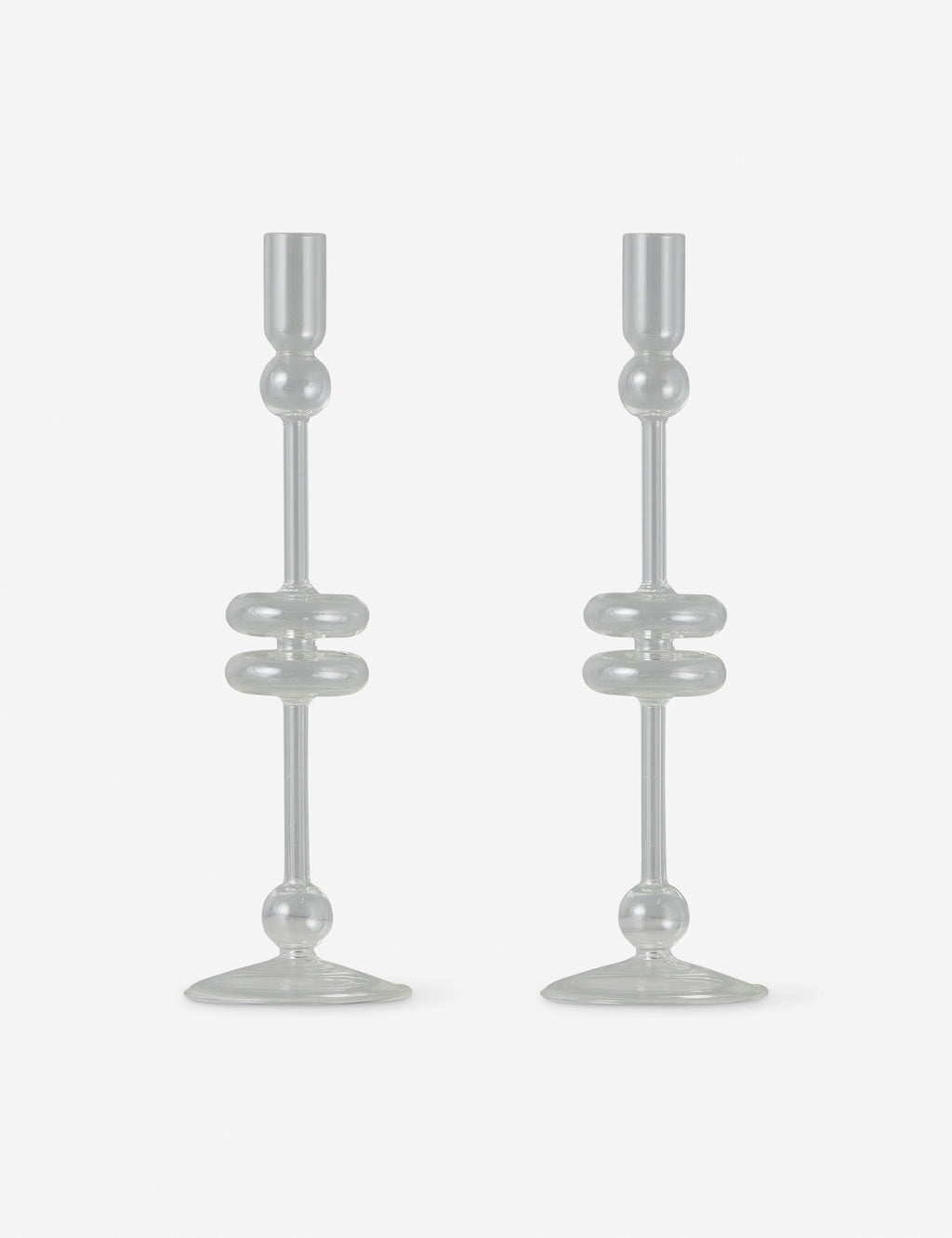 Glass Candlestick Pair (Set of 2) by etúHOME