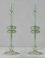 Glass Candlestick Pair (Set of 2) by etúHOME