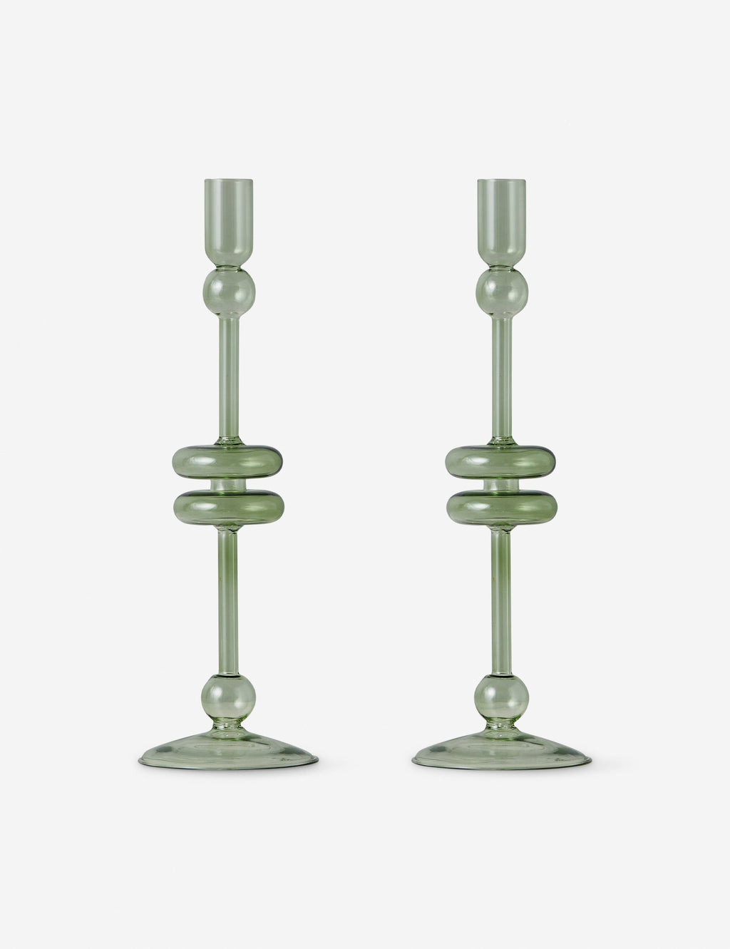 Glass Candlestick Pair (Set of 2) by etúHOME