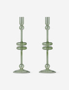 Glass Candlestick Pair (Set of 2) by etúHOME